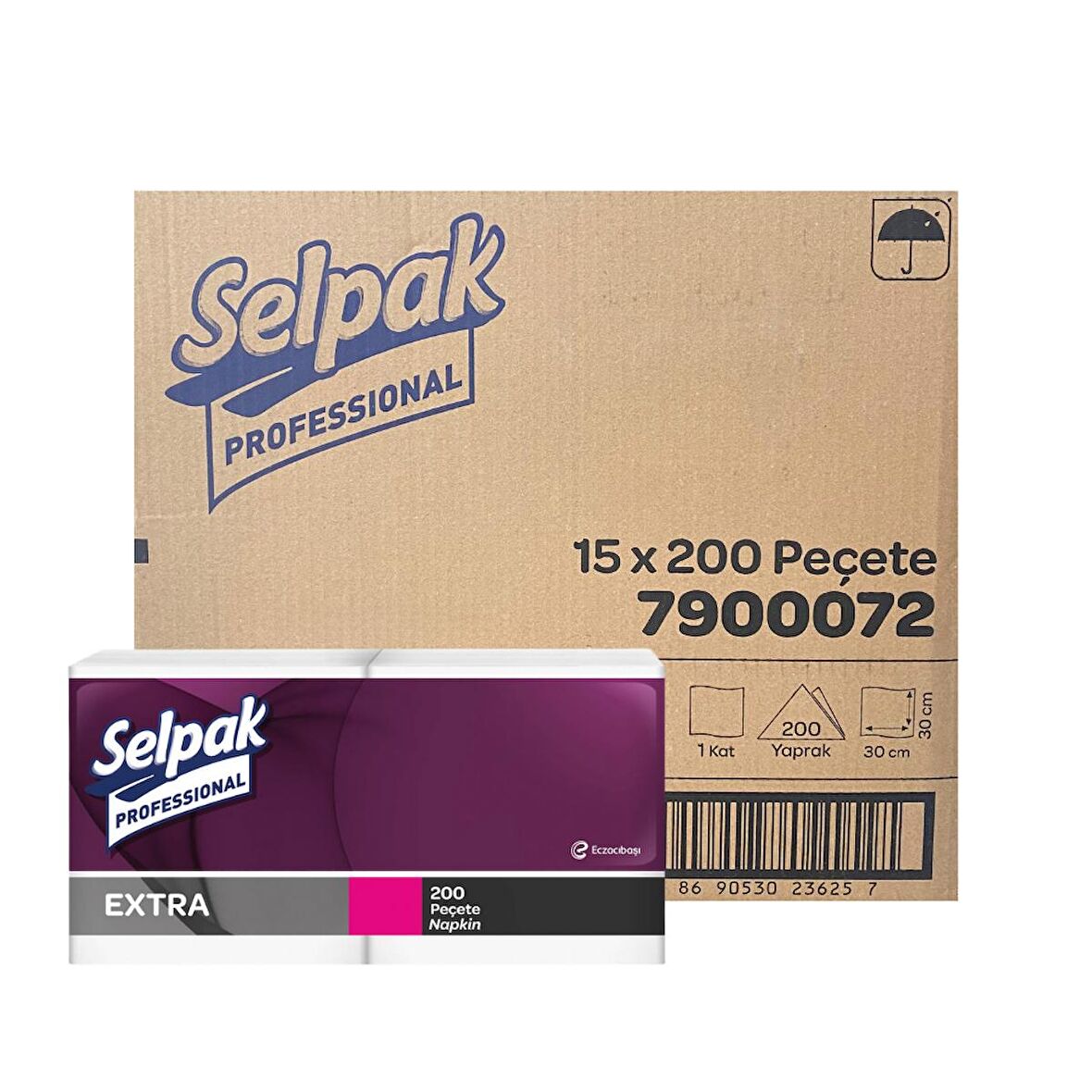 Selpak Professional Extra Peçete 30x30 cm 15 Paket x 200 Yaprak (7900072)