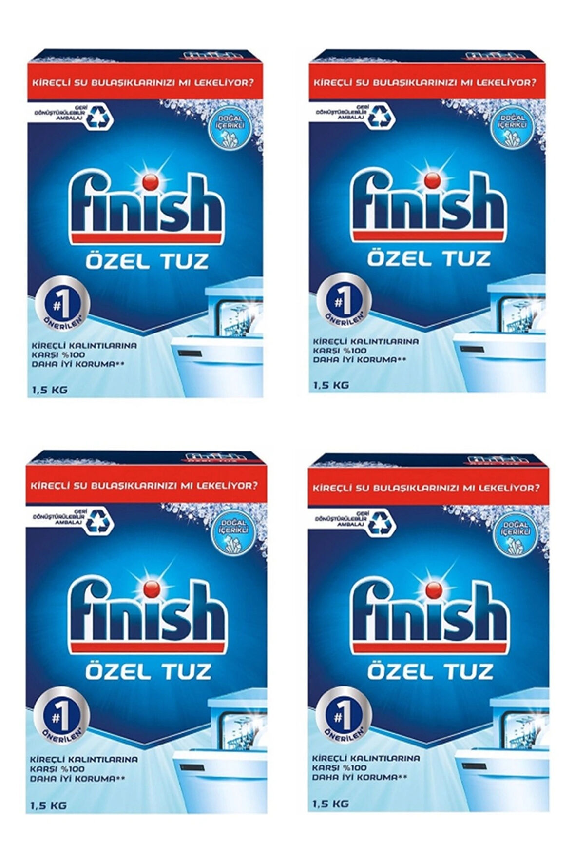 Finish Bulaşık Makinası Özel Tuz 1,5 kg Daha Iyi Koruma 4'lü