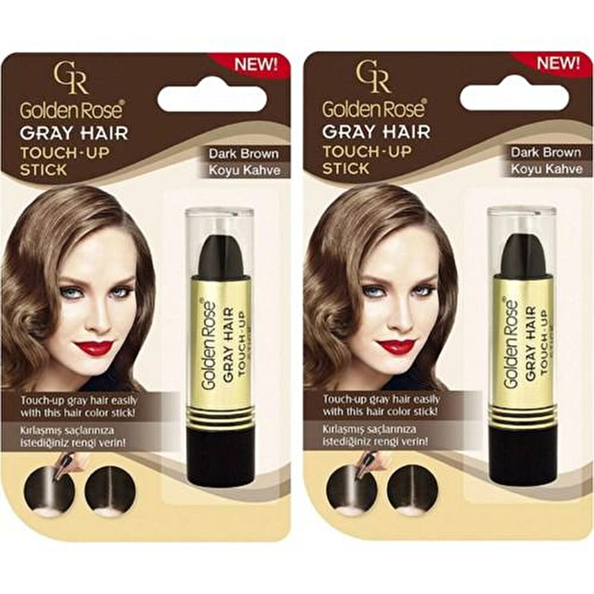 Golden Rose Grey Hair Koyu Kahve Saç Kapatıcı No:02 2 Adet