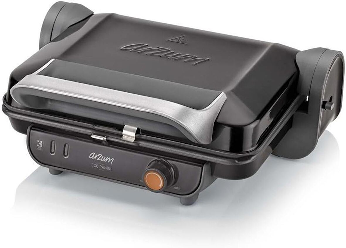 Arzum AR2005 Izgara Ve Tost Makinesi, Paslanmaz Çelik, 1800 Watt, Siyah (OUTLET - TEŞHİR)