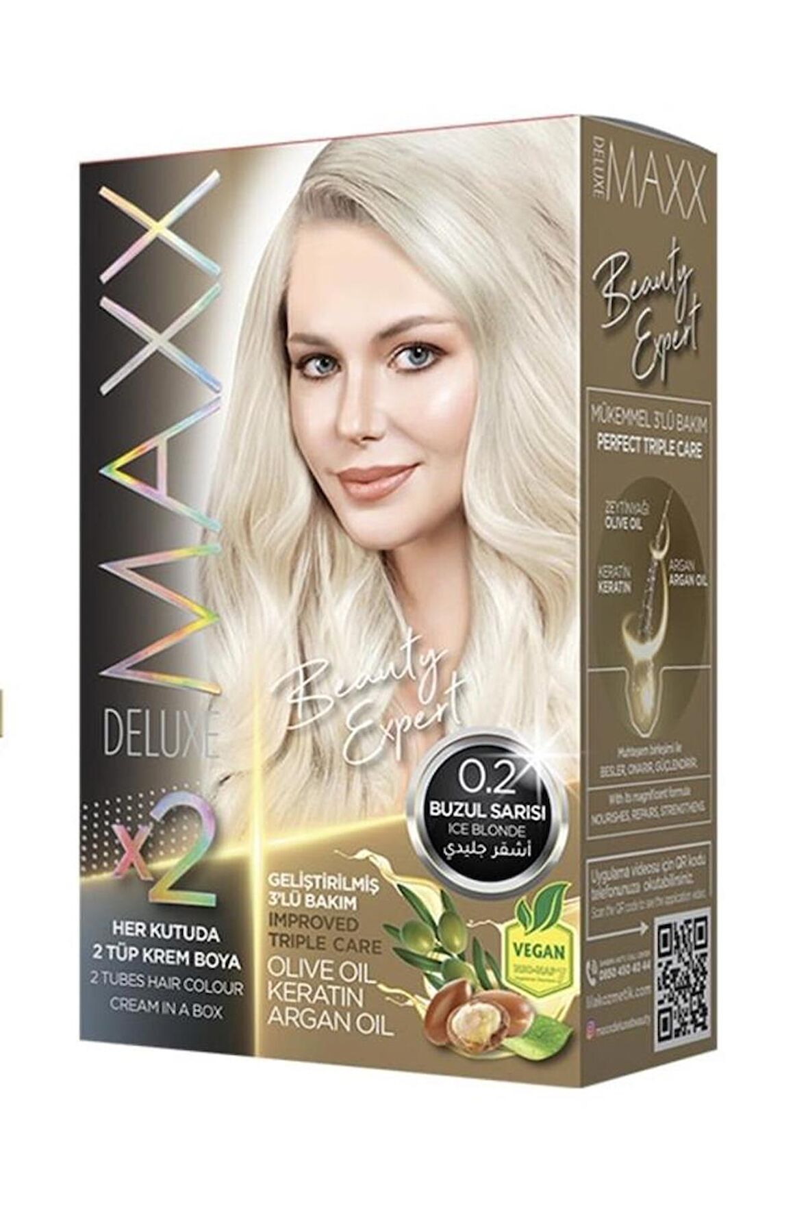 Maxx Deluxe Saç Boyası 0.2 Buzul Sarısı