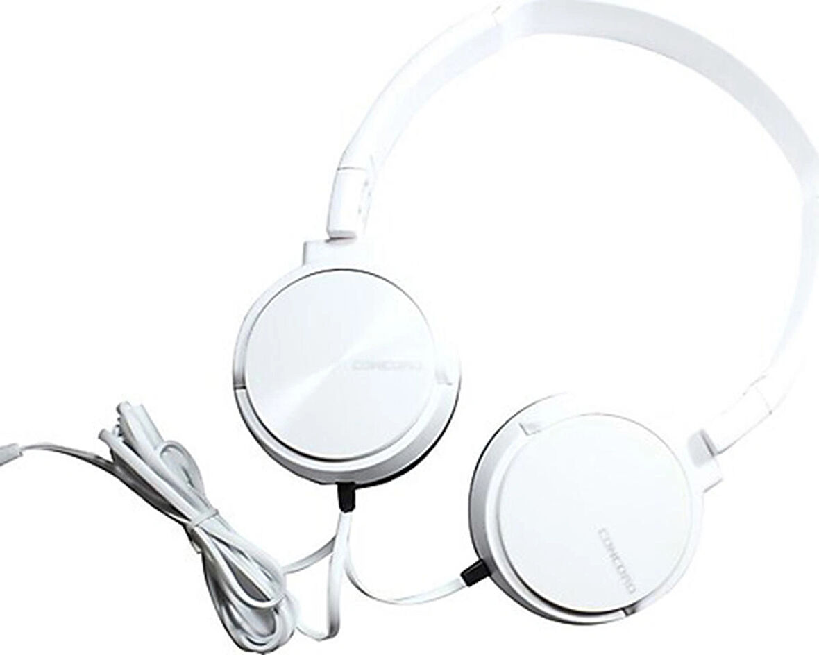Concord C-942 - Mikrofonlu Stereo Kulak Üstü Kulaklık Cep Telefonu ve Tablet Uyumlu - Beyaz