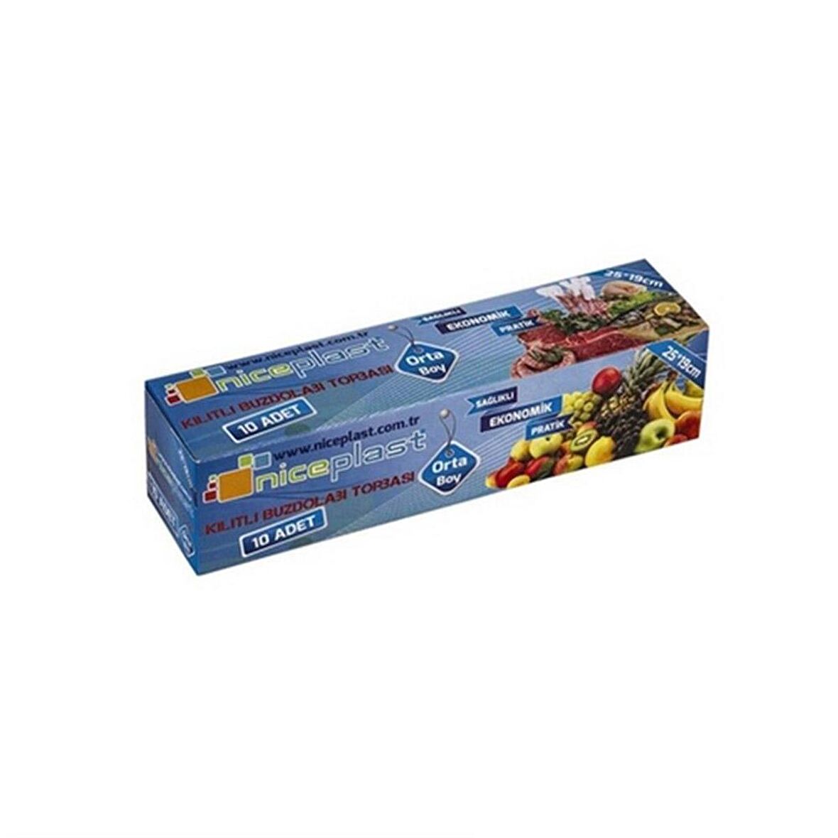 Niceplast Kilitli 5x10'lu Orta Boy Buzdolabı Poşeti