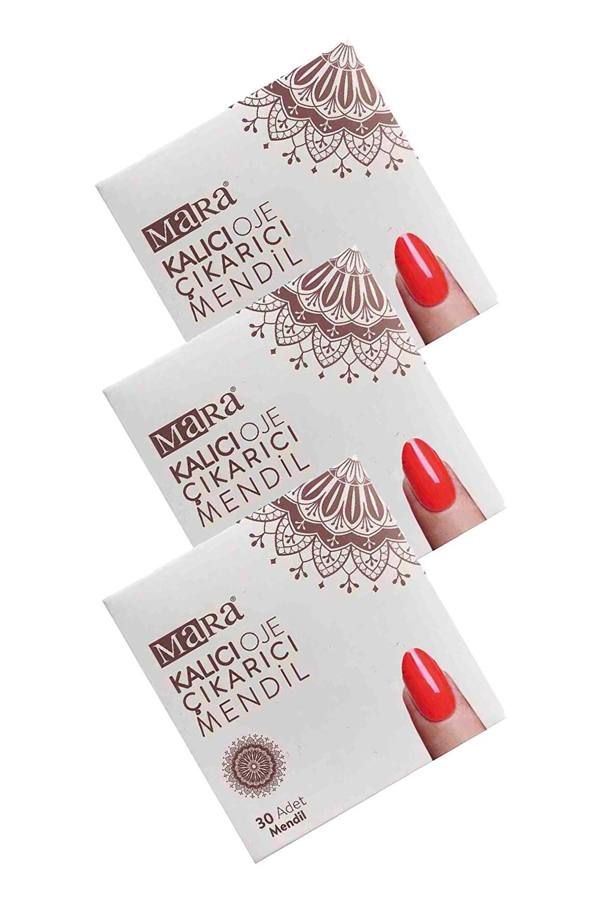 3 x Mara Kalıcı Oje Çıkarıcı Aseton Mendili