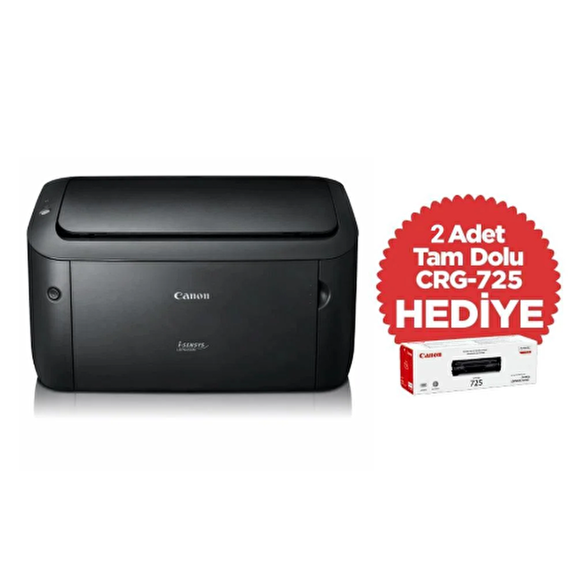 Canon i-Sensys LBP6030B Lazer Yazıcı + 2 Adet CRG725 Toner