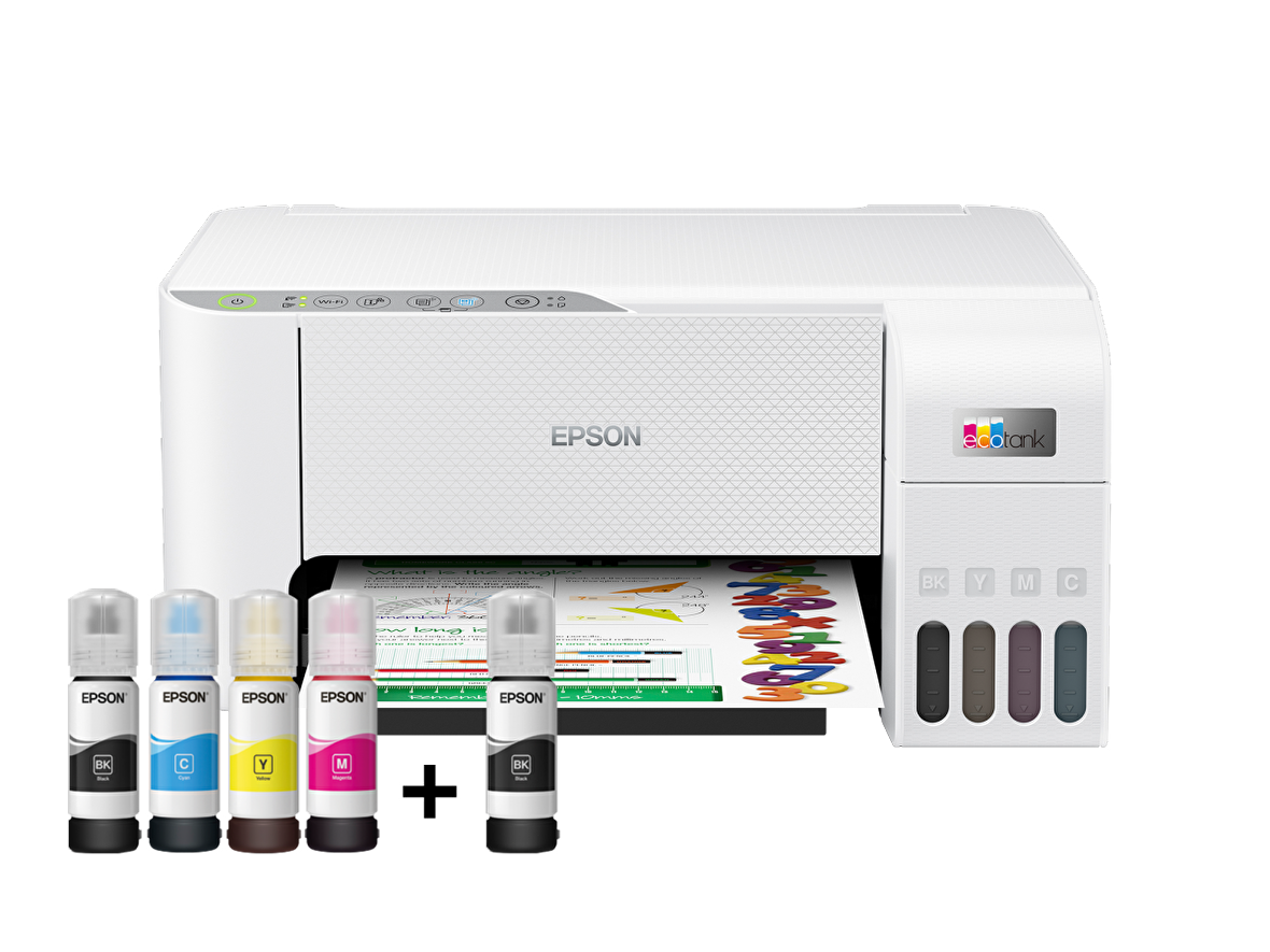 Epson Ecotank L3256 Wifi + Fotokopi + Tarayıcı Renkli Çok Fonksiyonlu Tanklı Yazıcı