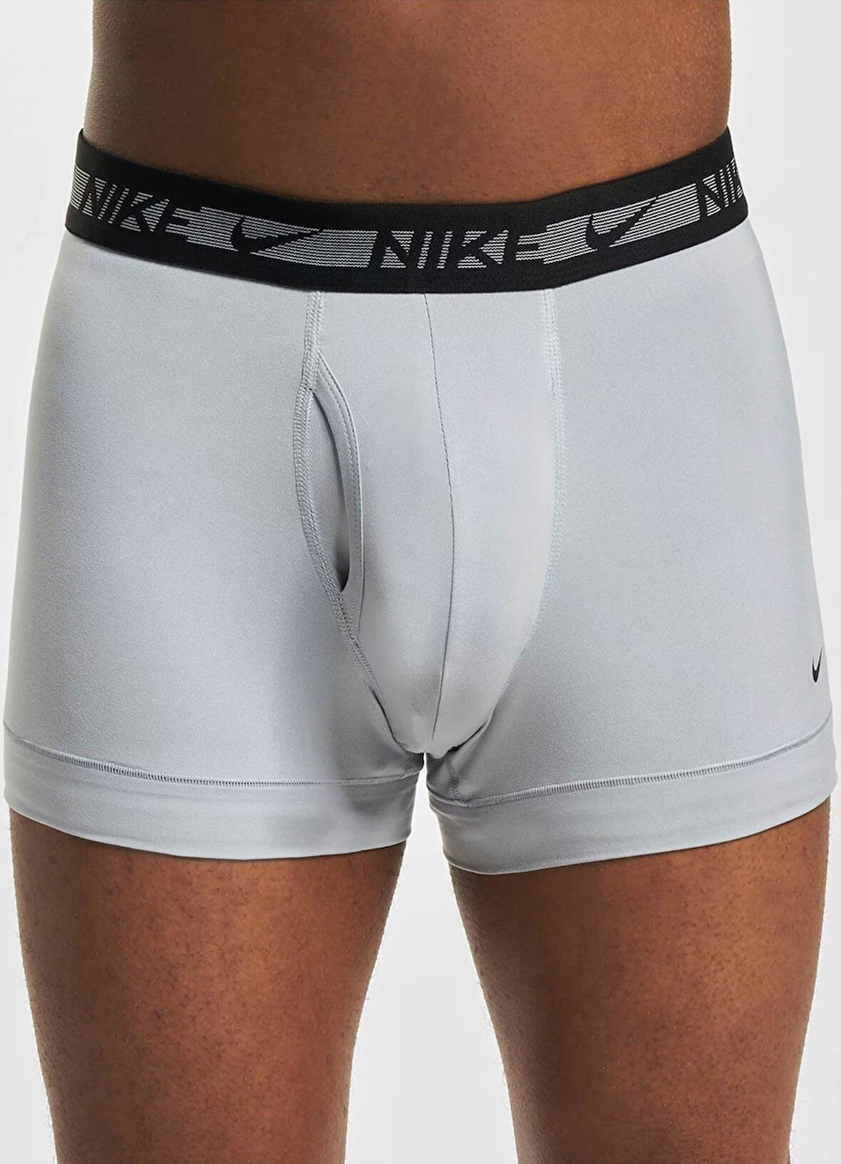 Nike Dri Fit Ultra Stretch 3 Pack Micro 3 lü Paket Kısa Boxer Siyah-Füme-Gri