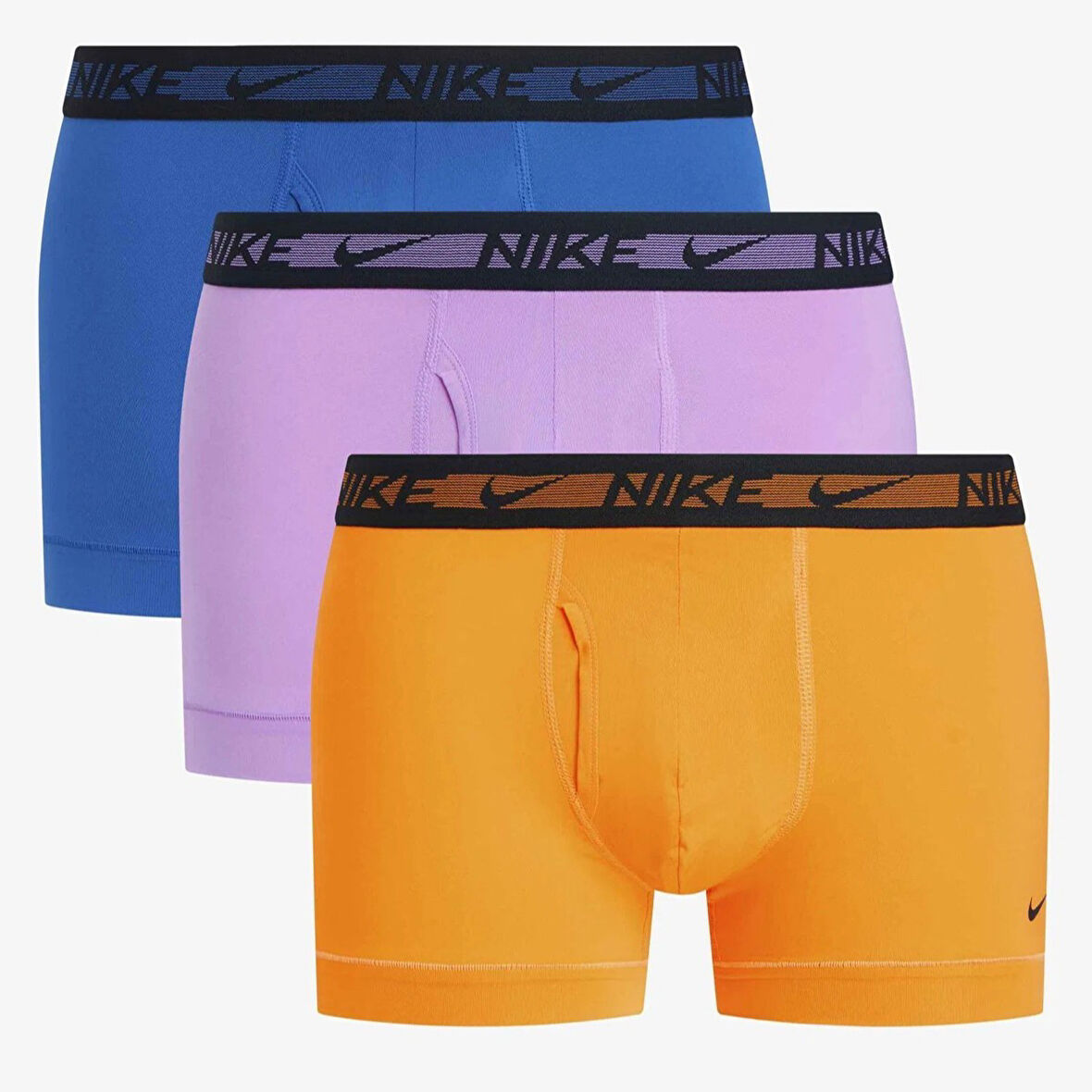 Nike Dri Fit Ultra Stretch 3 Pack Micro 3 lü Paket Kısa Boxer Turuncu Mavi Lila