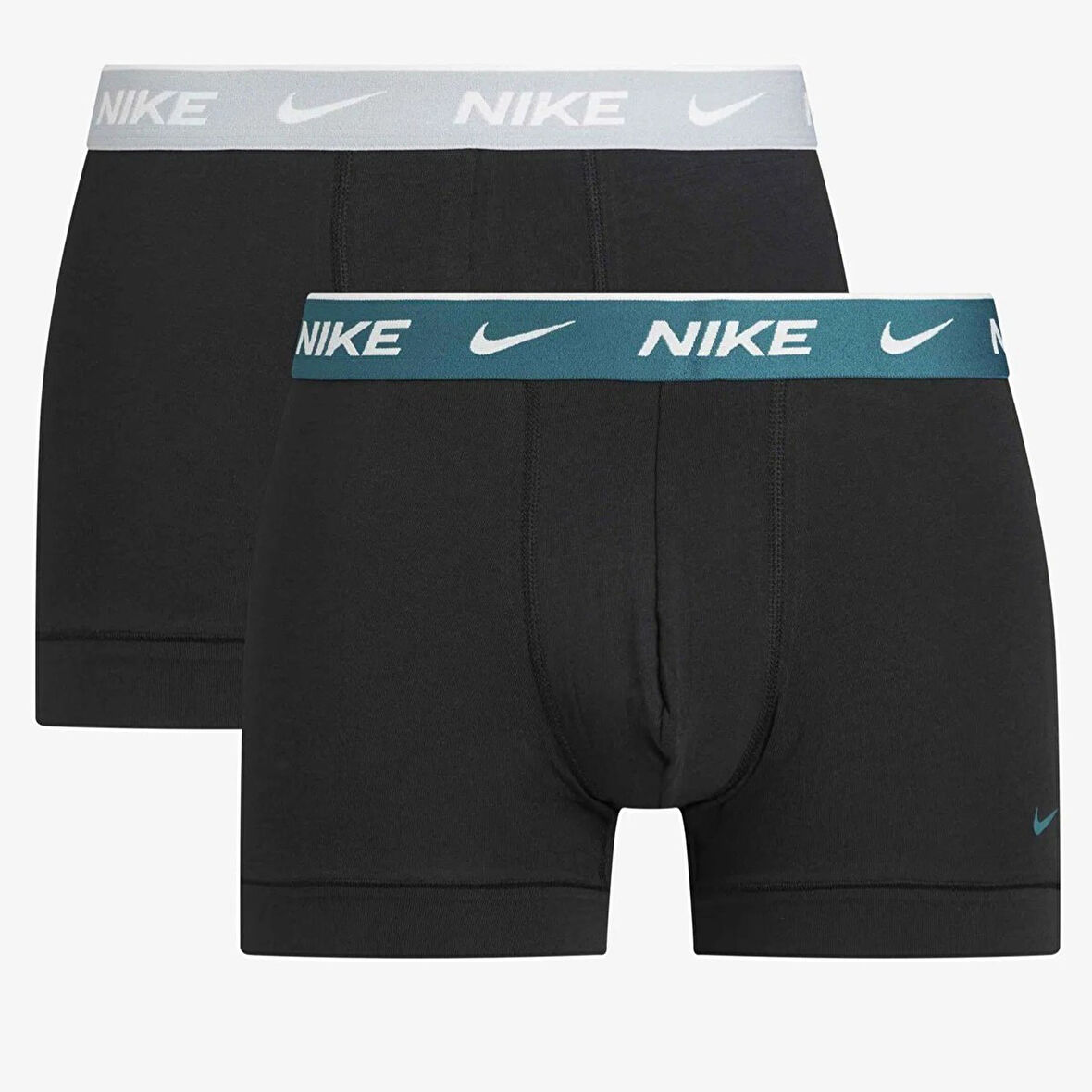 Nike Dri Fit Ultra Stretch 2 Pack Micro 2 li Paket Kısa Boxer Siyah 2 Renk Bantlı