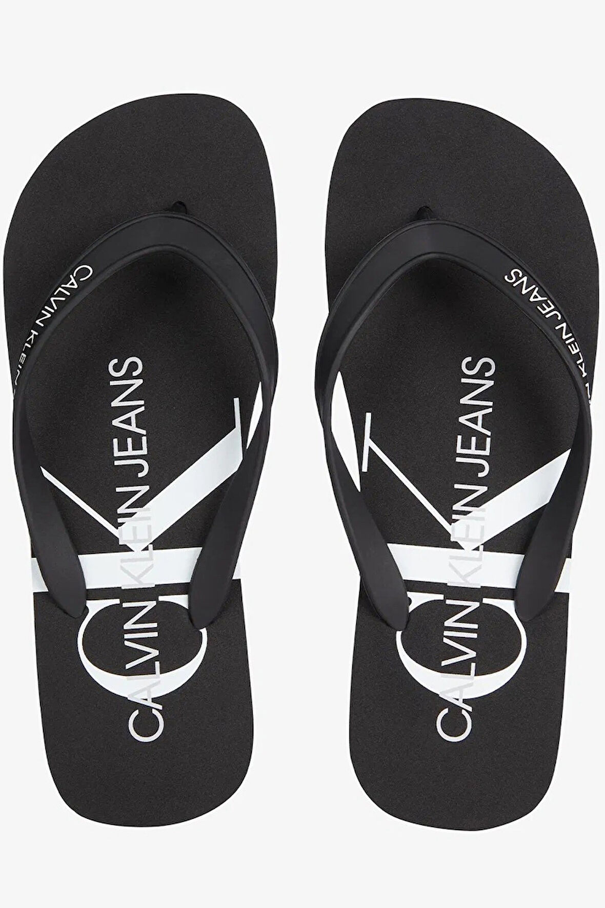 Calvin Klein Beach Monogram Erkek Parmak Arası Terlik Siyah