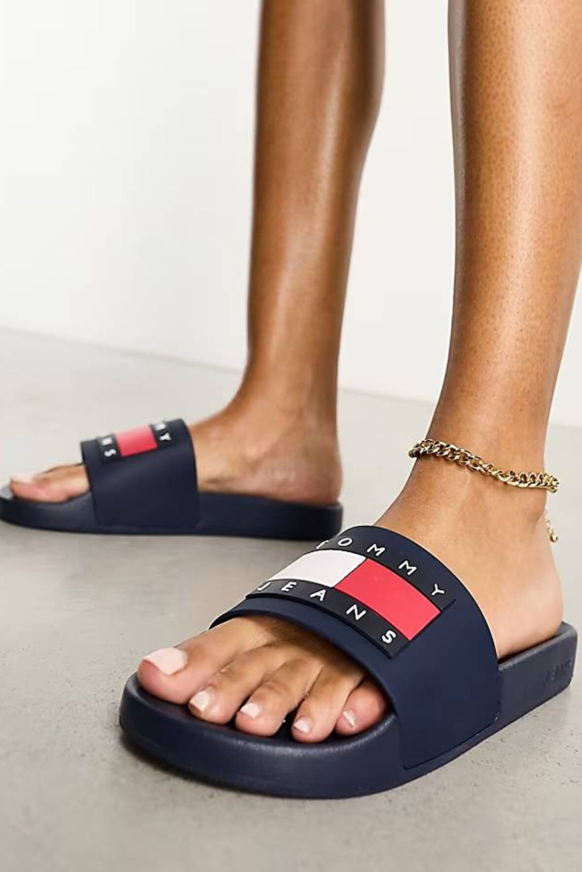 Tommy Jeans Flag Pool Women's Slide ESS Navy Kadın Plaj Terliği Lacivert