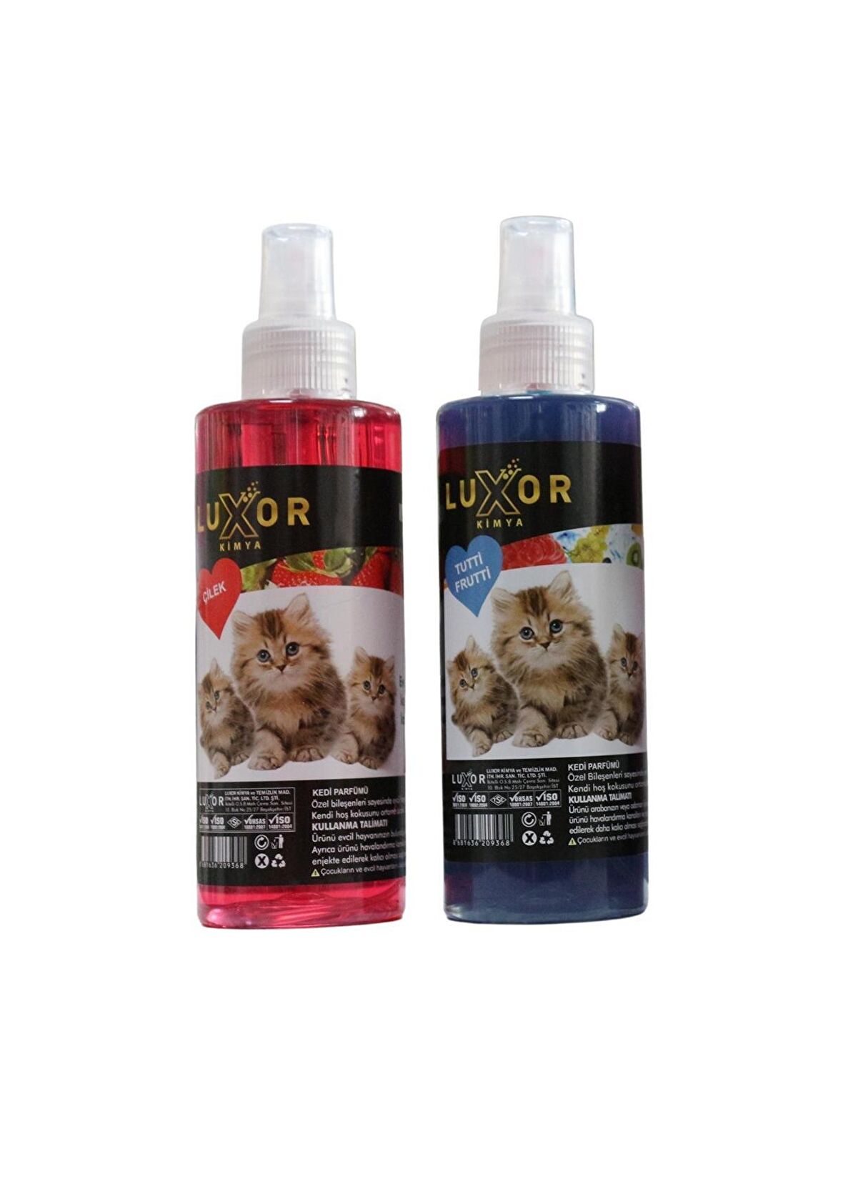 Luxor Kimya Kedi Parfümü Çilek ve Tutti Frutti Aromalı 200 ml