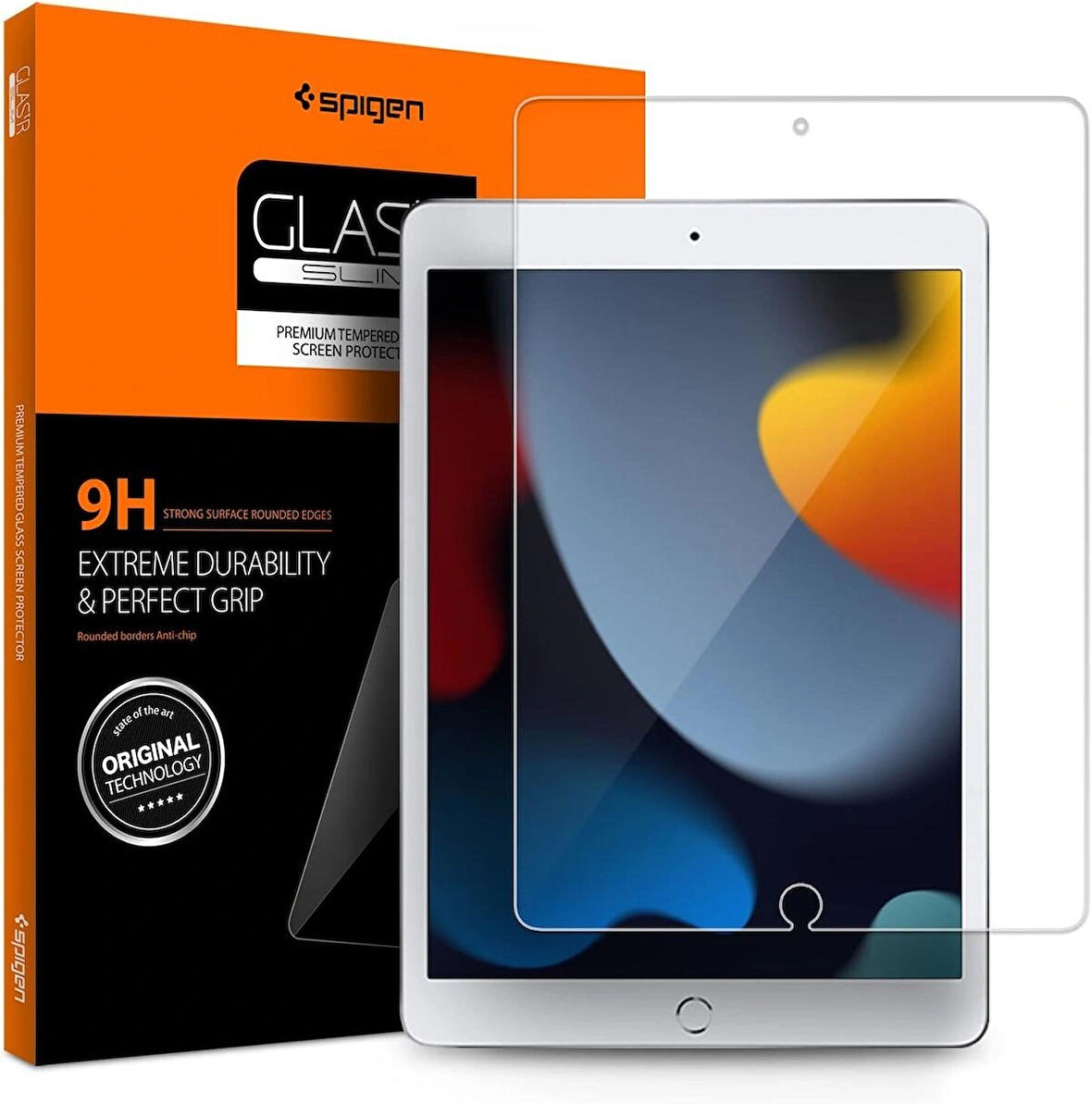 Spigen Apple iPad 10.2" WIFI 9.Nesil (2021) / 8.Nesil (2020) / 7.Nesil (2019) Cam Ekran Koruyucu GLAS.tR SLIM - AGL00236