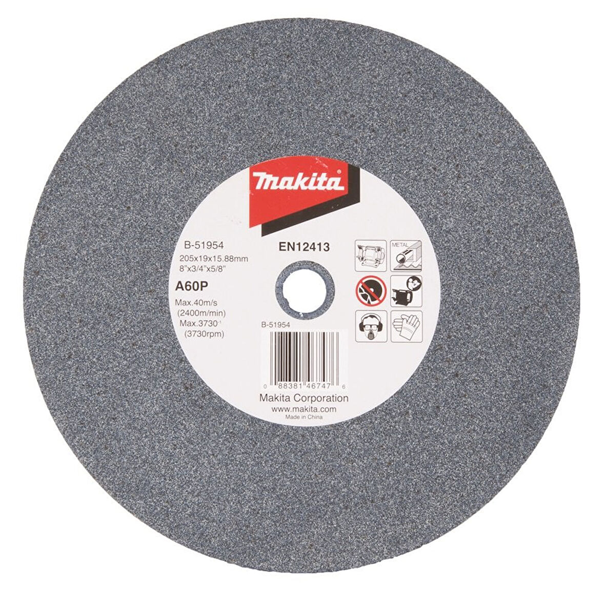 MAKİTA 205x19x15,8 mm NK Bileme Taşı 60 kum GB 801  İçin (B-51954)