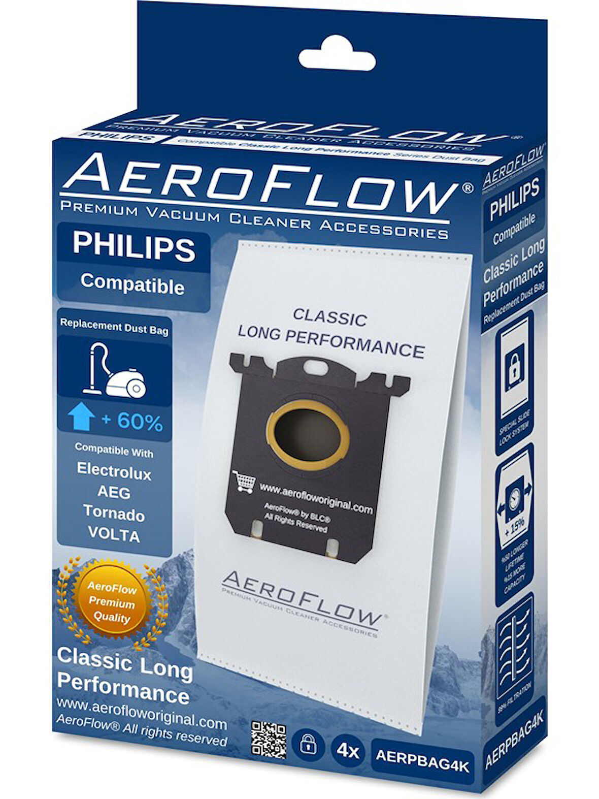 Aeroflow Philips Powergo FC8240 - FC8246 Toz Torbası