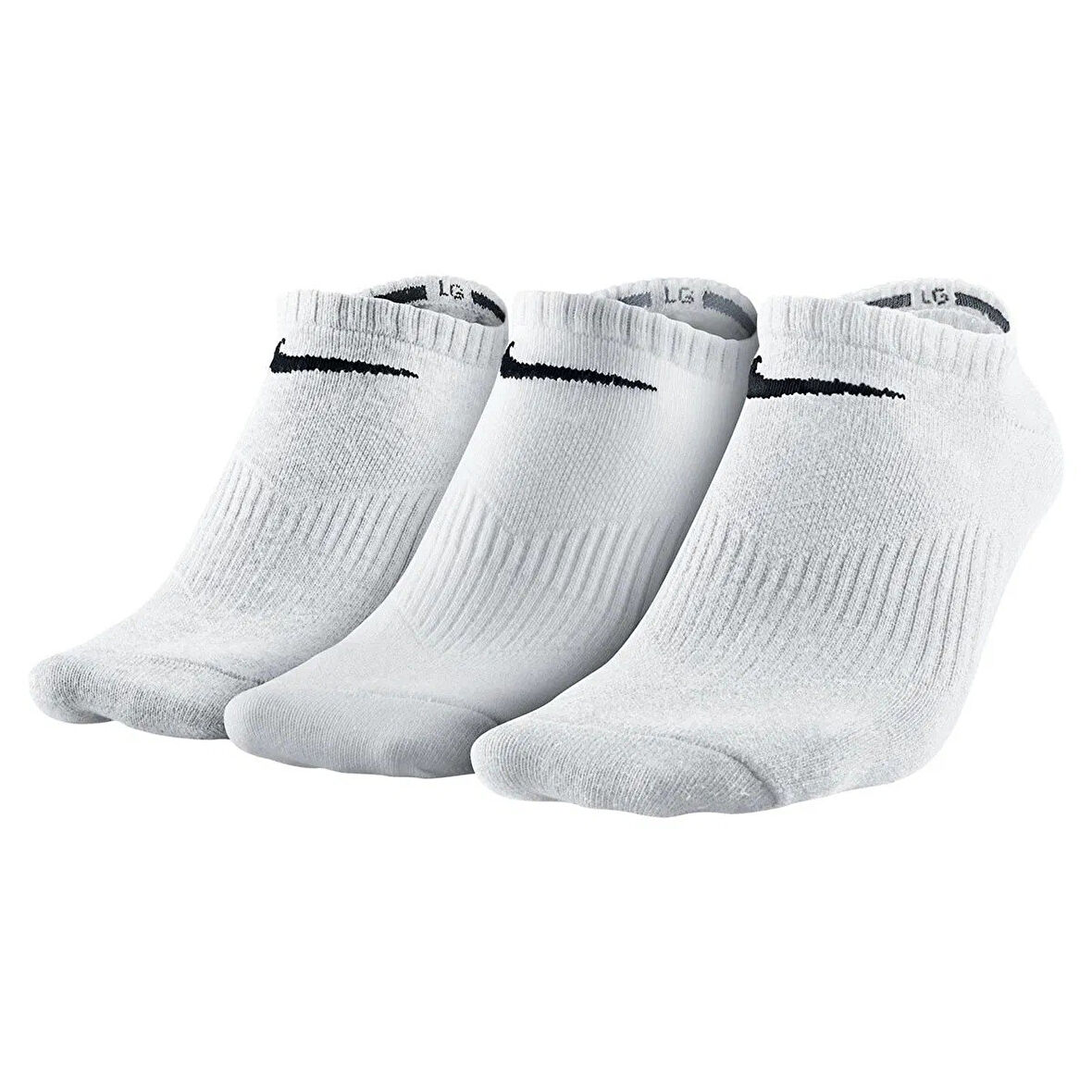 Nike Performance Lightweight No Show 3'lü Pamuklu Soket Çorap Beyaz