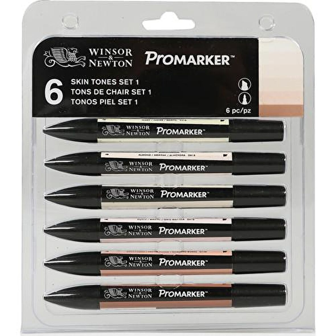 Winsor & Newton Promarker Grafik Kalemi 6'Lı Set Skin Tones