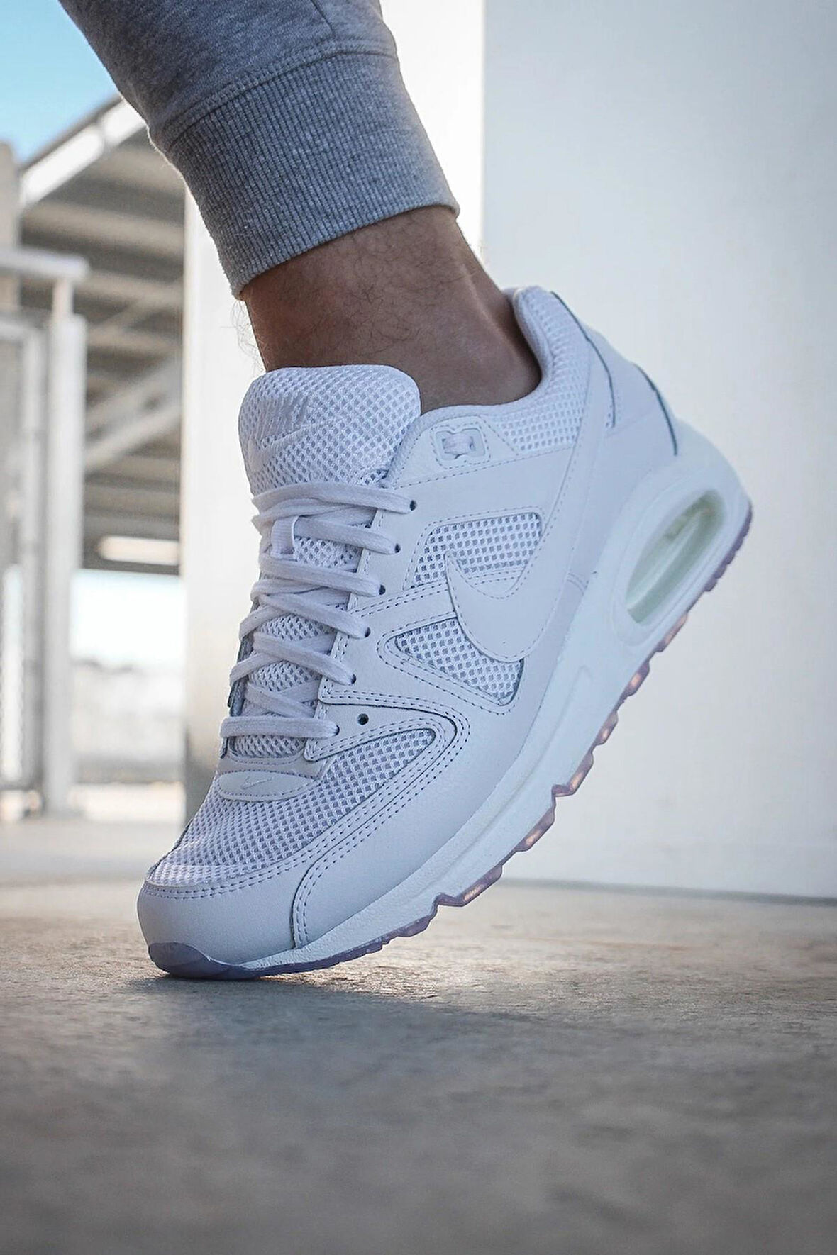 Nike Air Max Command Leather Sneaker Erkek Günlük Spor Ayakkabı Beyaz