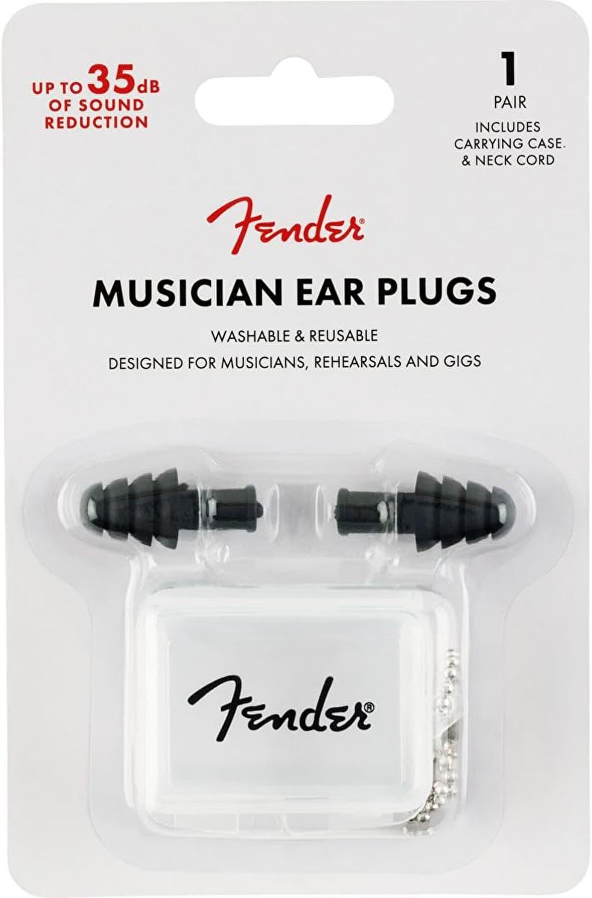 Fender Musician Series Black Ear Plugs Kulak Tıkaçları