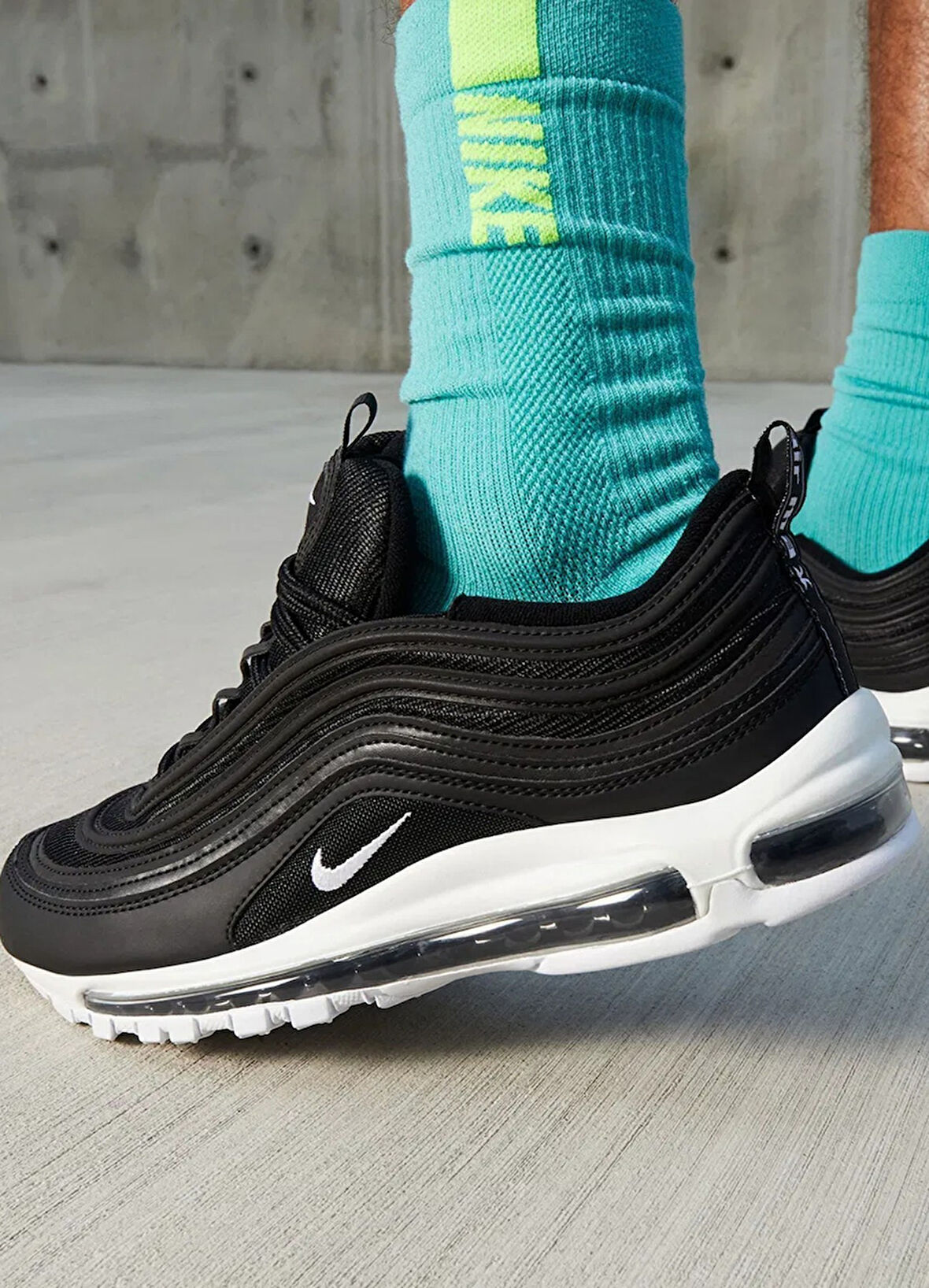 Nike Air Max 97 Unisex Sneaker Black Reflektörlü Unisex Günlük Spor Ayakkabı Siyah