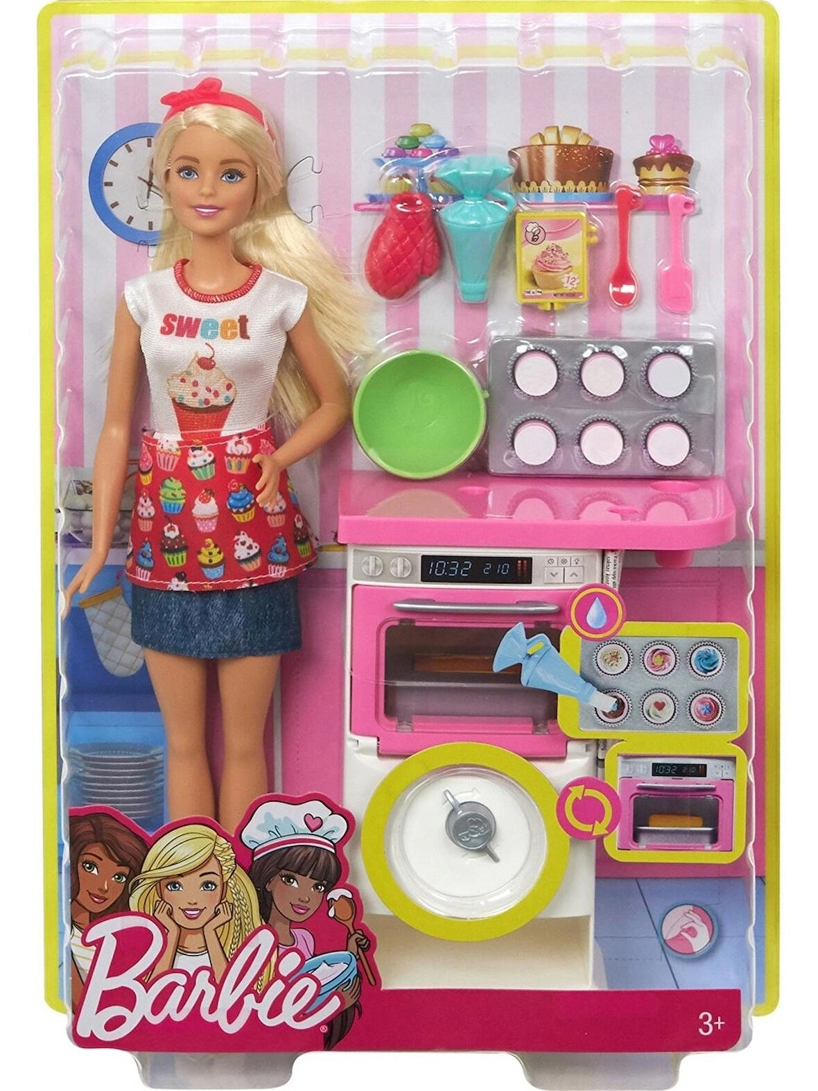 Barbie Pasta Şefi - Fırıncı Barbie Oyun Seti