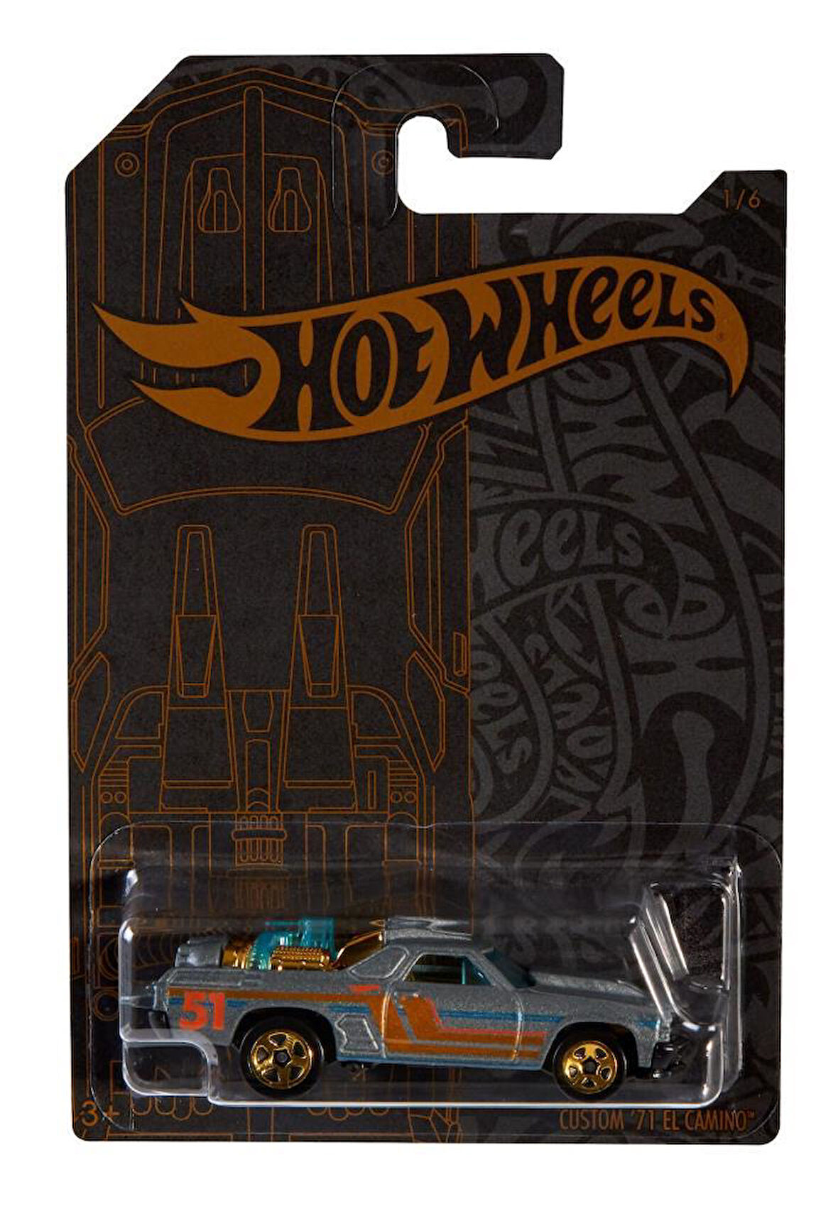 Hot Wheels 51th Anniversary Satin Chrome Custom 71 El Camino