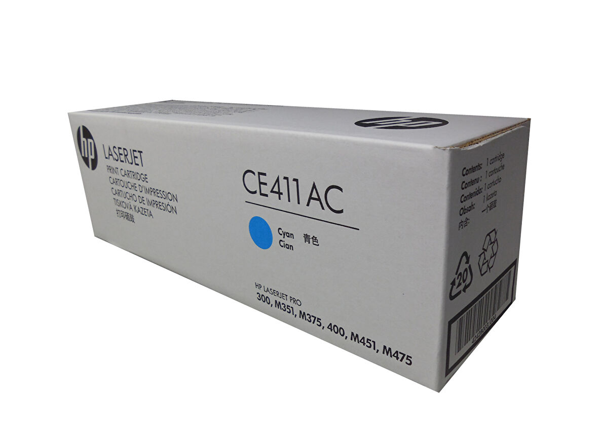 Hp CE411AC (305A) Kutusu Hasarlı Mavi Orjinal Toner