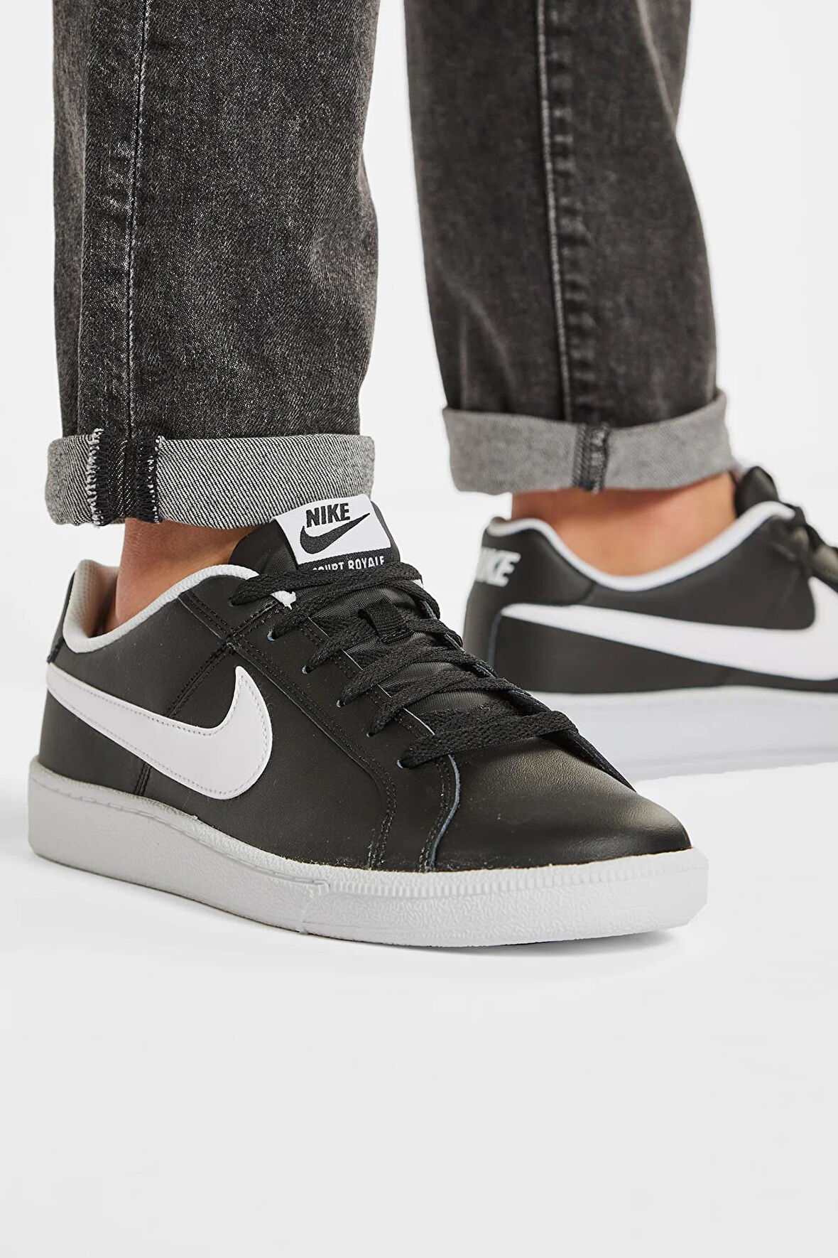 Nike Court Royale Leather Sneaker Hakiki Deri Sneaker Ayakkabı Siyah