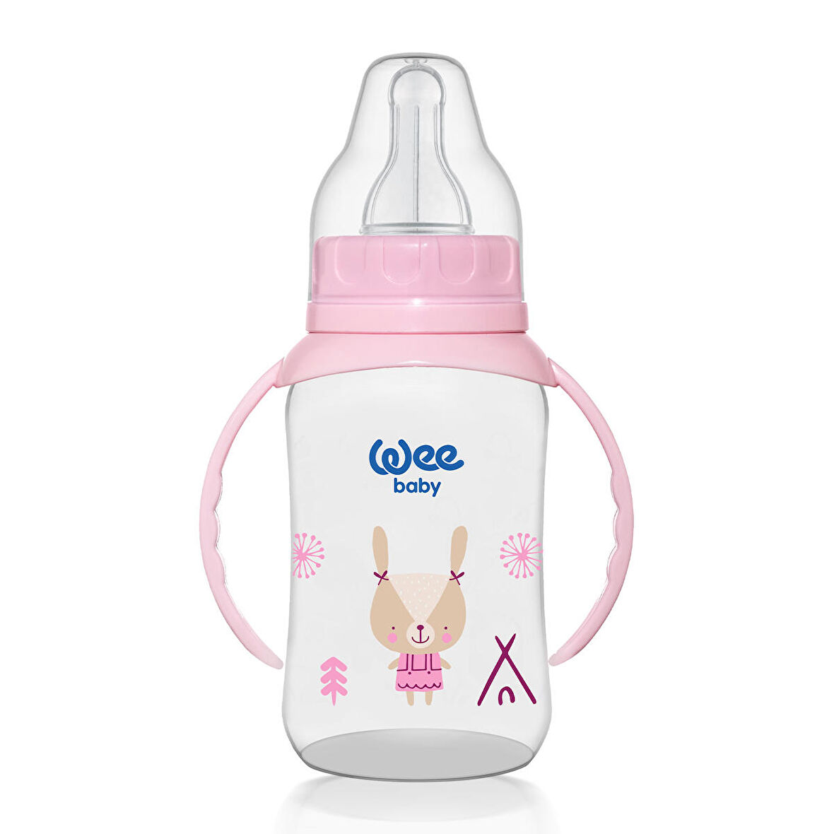 Wee Baby Klasik Kulplu PP Biberon 150 ml - PEMBE
