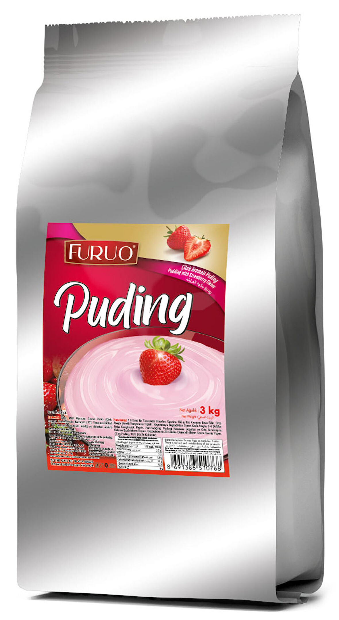 Furuo Çilek Aromalı Puding 5 x 3 KG