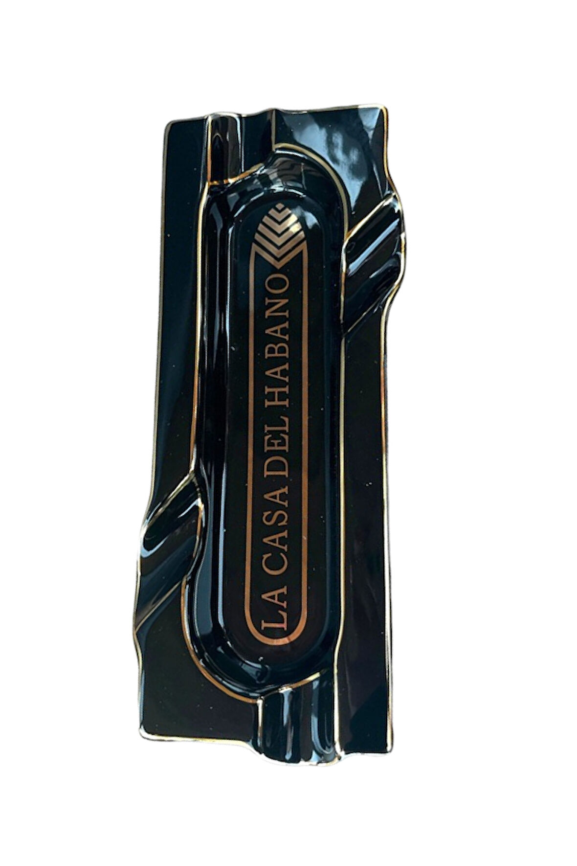 La Casa Del Habano Siyah Porselen Dörtlü Puro Küllüğü