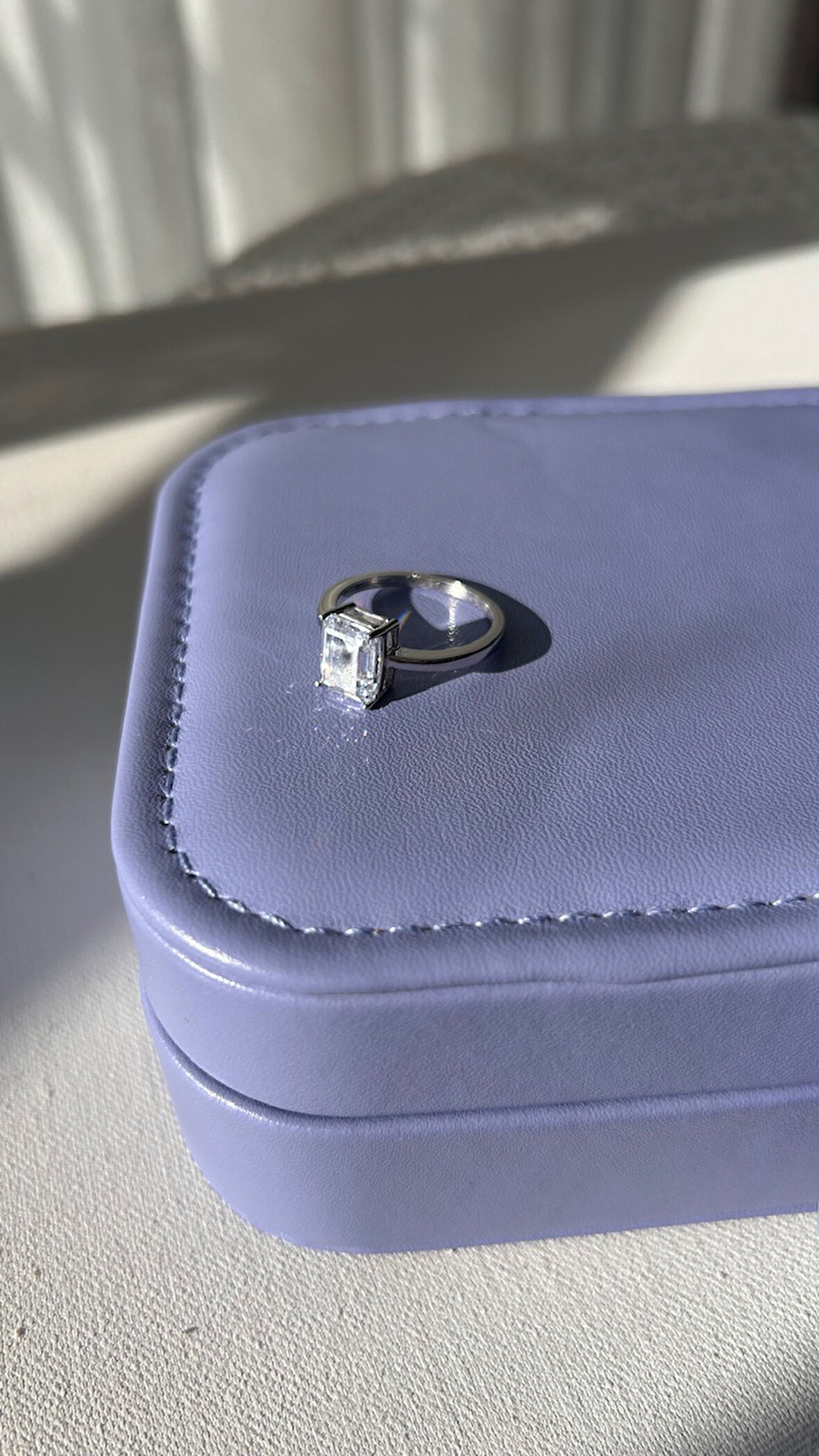 925 ayar gümüş tektaş yüzük 7 numara