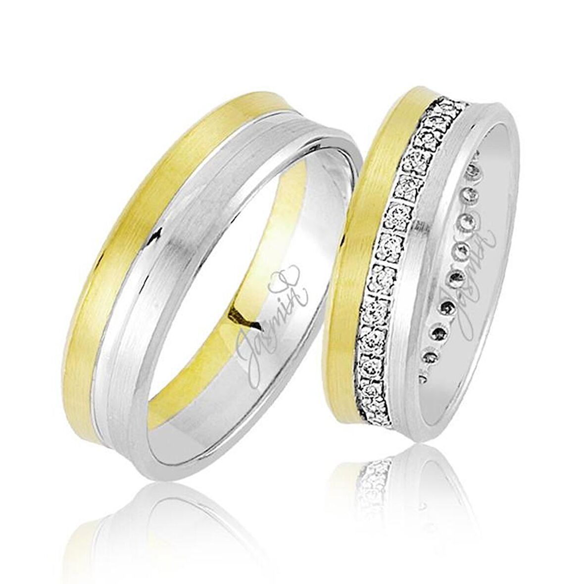 Tek Sıra Taş Altın Alyans 0902