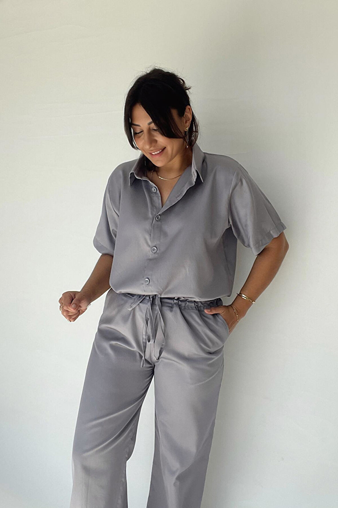 Gri Jogger Pijama Takımı