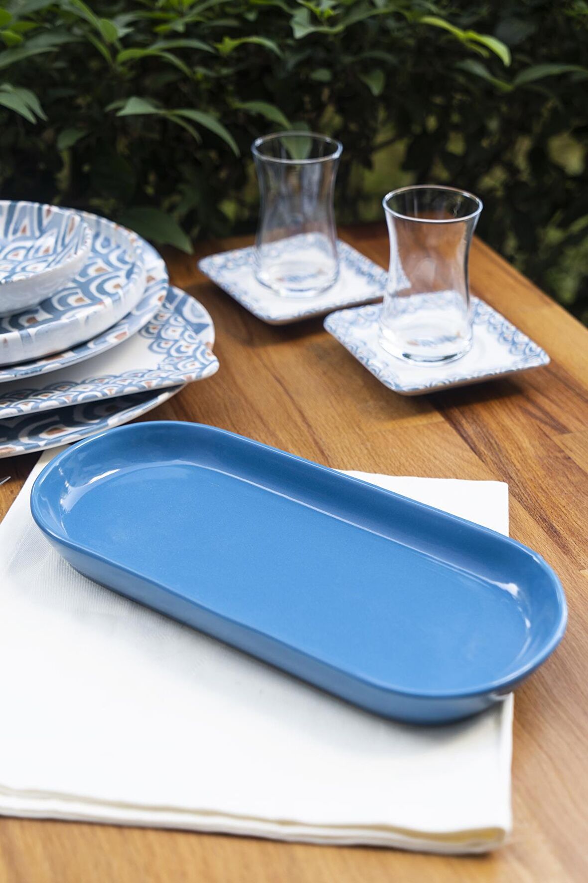 M'art Home Bluen Oval Sunum Tabağı