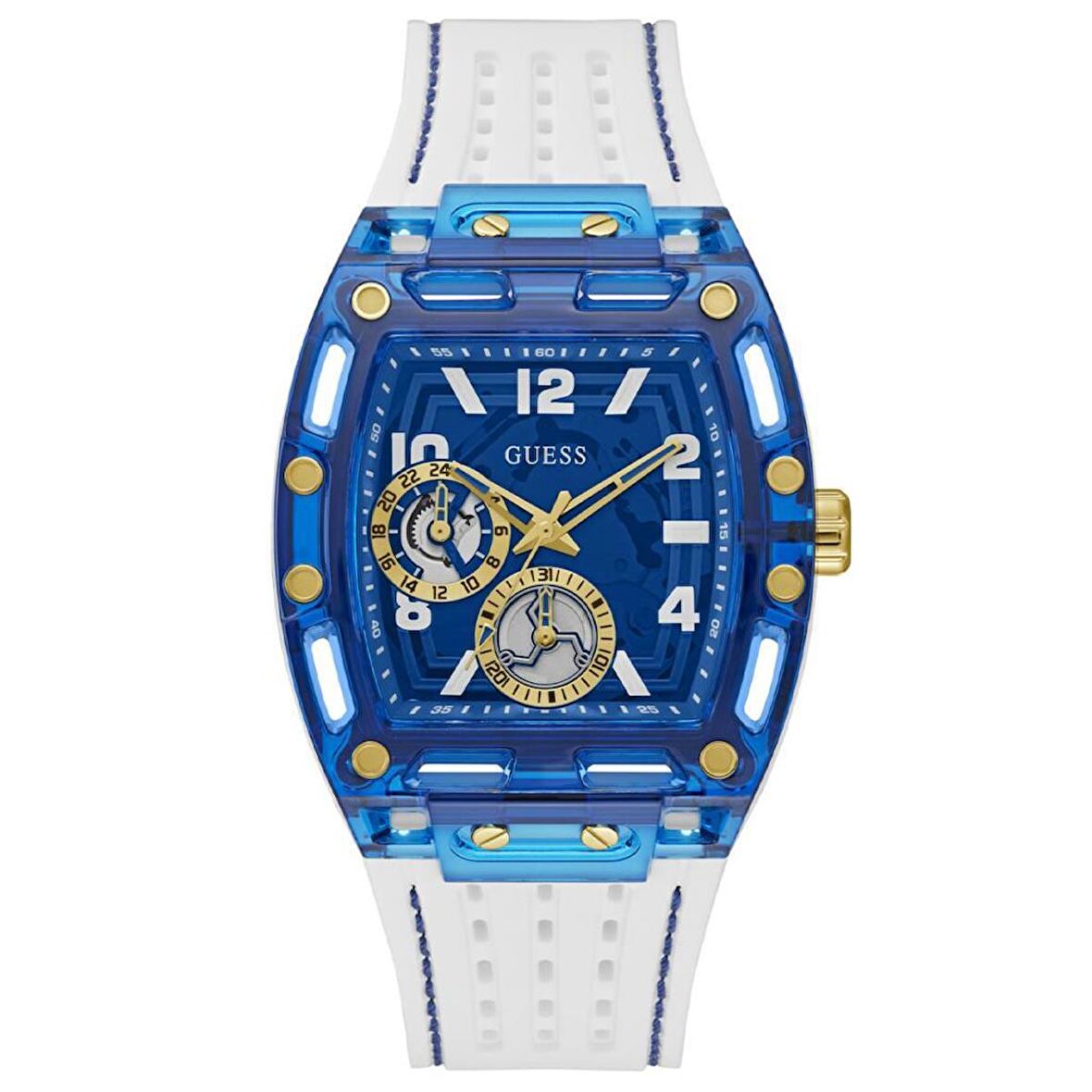 GUESS GUGW0499G6 BEYAZ SİLİKON KORDON ERKEK KOL SAATİ