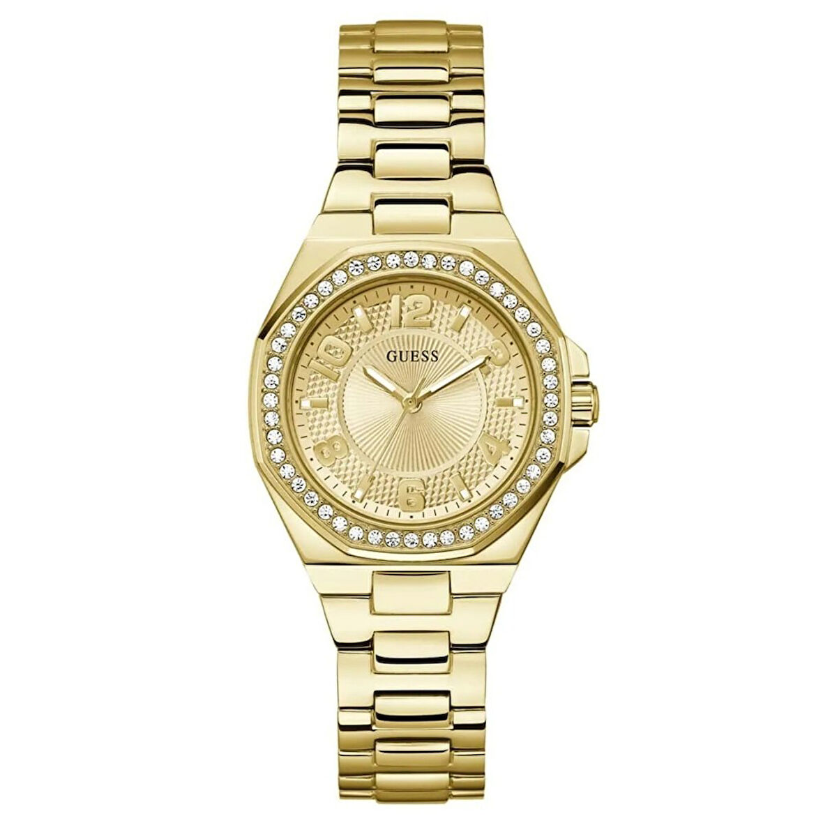 GUESS GUGW0877L2 ALTIN KAPLAMA TAŞLI KADIN KOL SAATİ