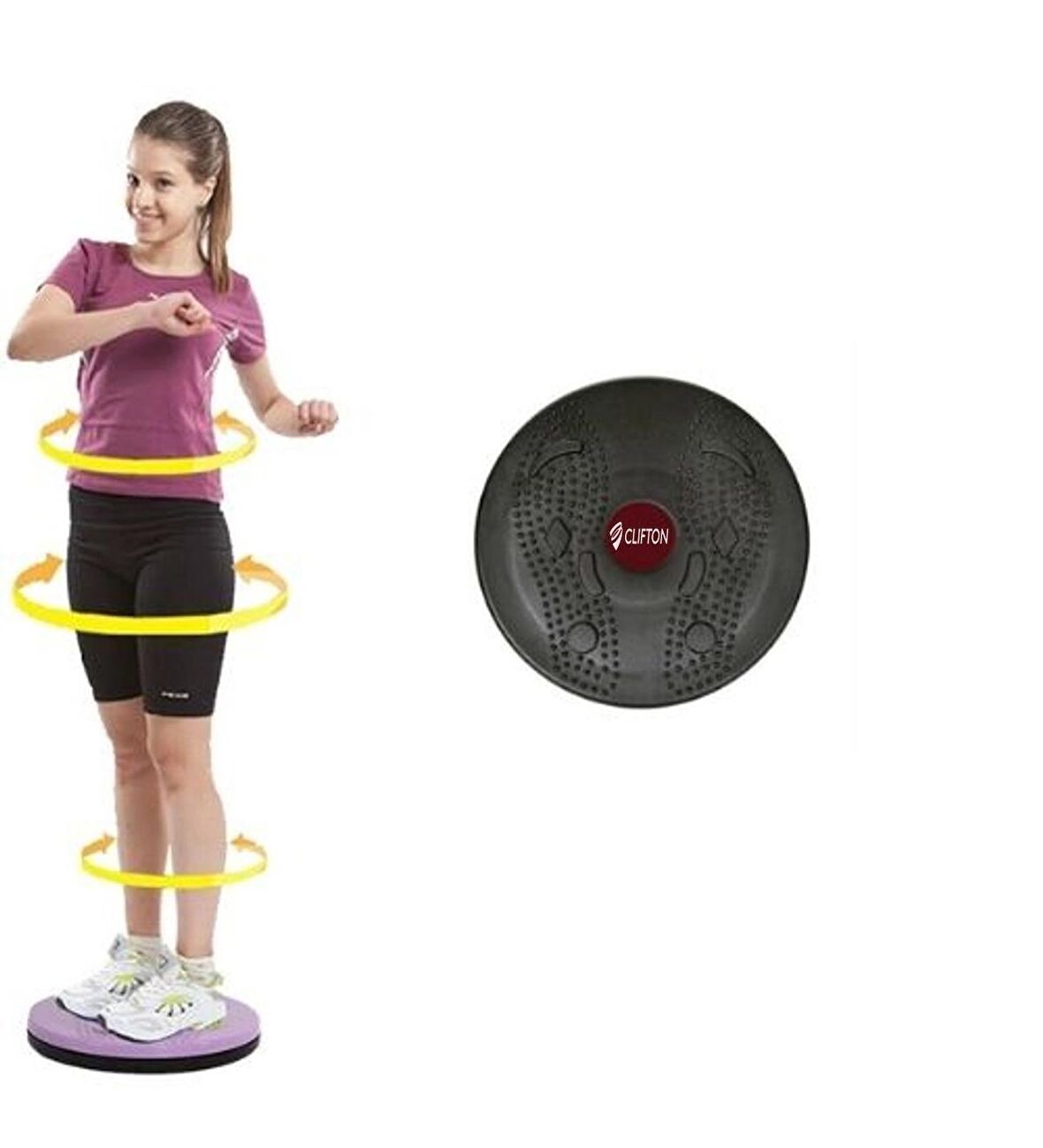 Clifton Twister Disc - Siyah Bel Kalça Egzersiz Aleti CL