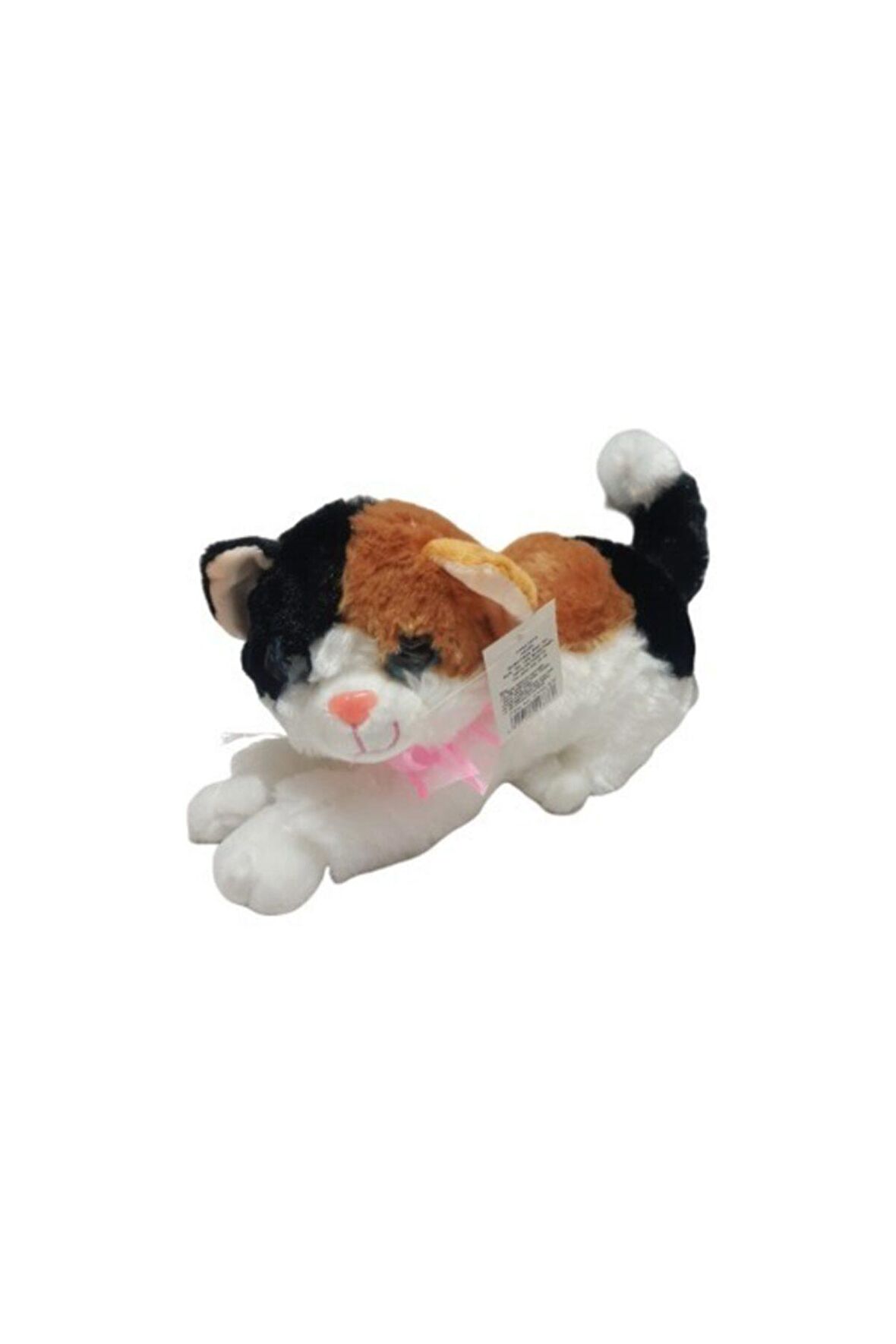 Sesli Miyavlayan Yatan Peluş Kedi