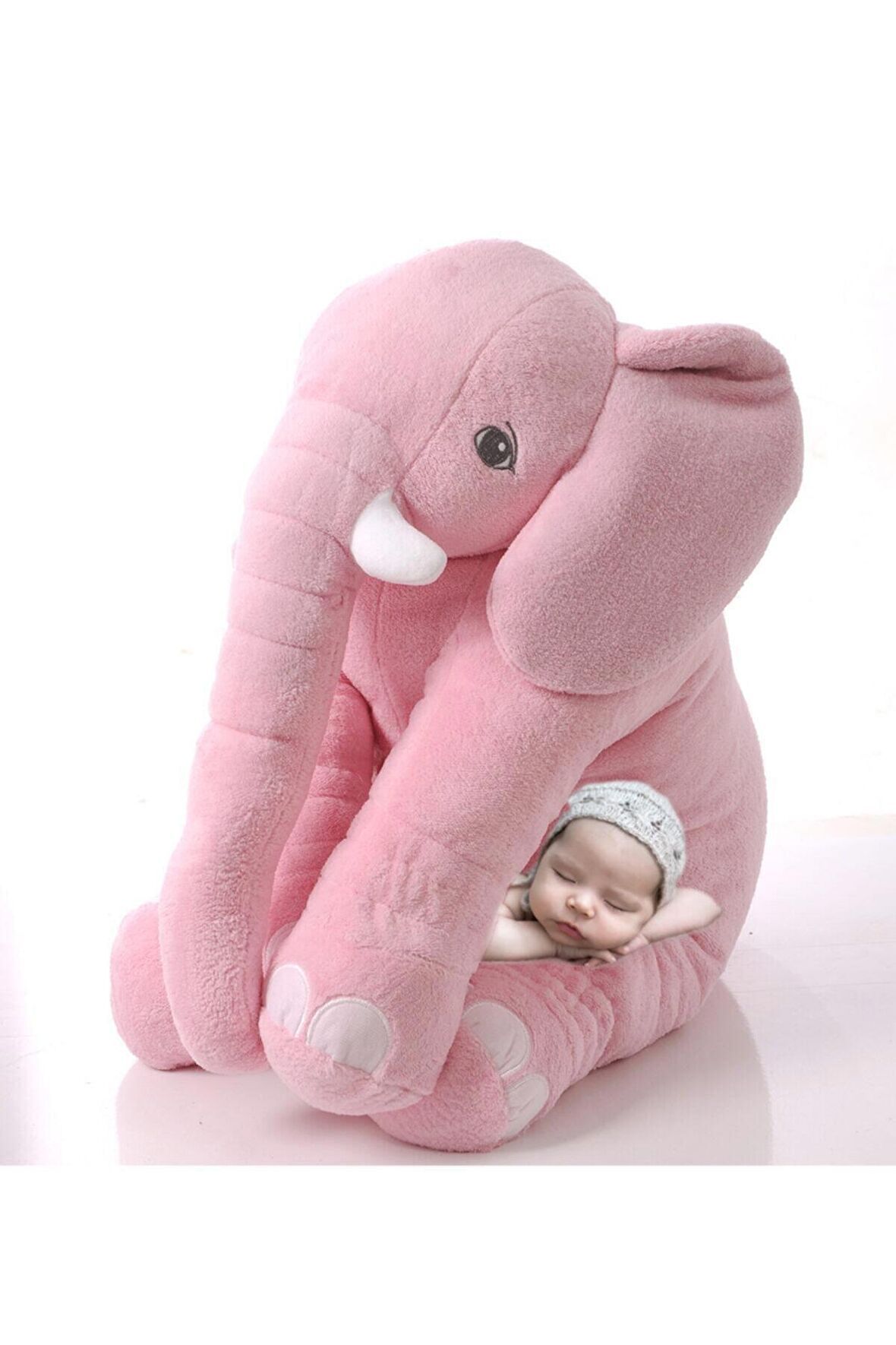 Uyku Arkadaşım Peluş Fil Büyük Yumuşak 65 Cm