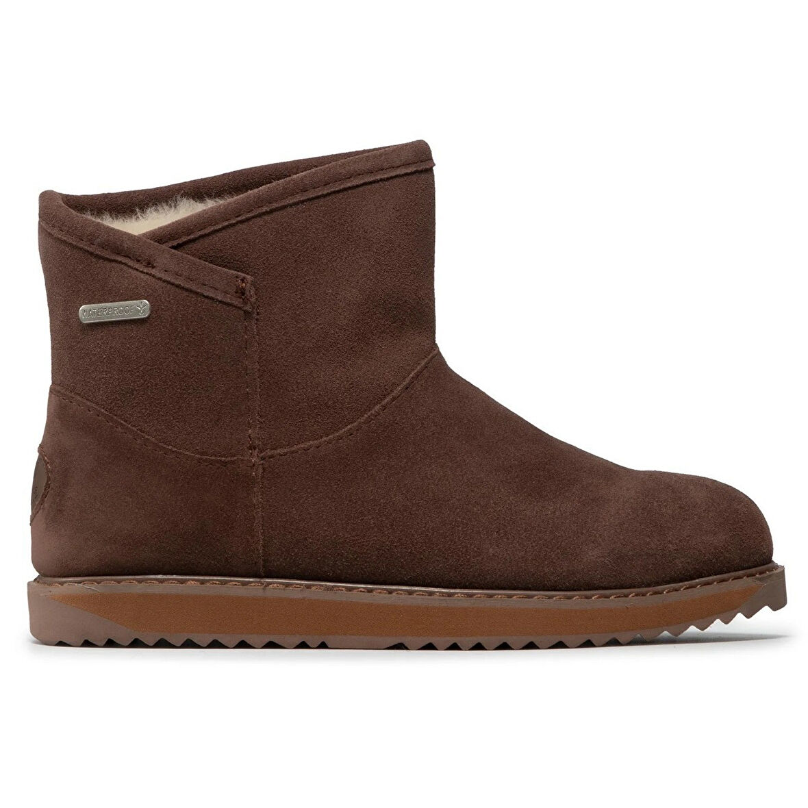 EMU Australia Leather Dofida Mini Waterproof Boot Kadın Koyun Derisi Koyun Kürkü Su Geçirmez Bot Kahverengi