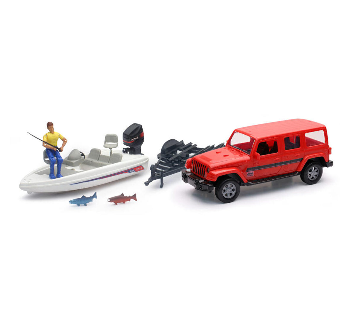 SUNMAN Jeep Wrangler W/ Fishing Boat Set