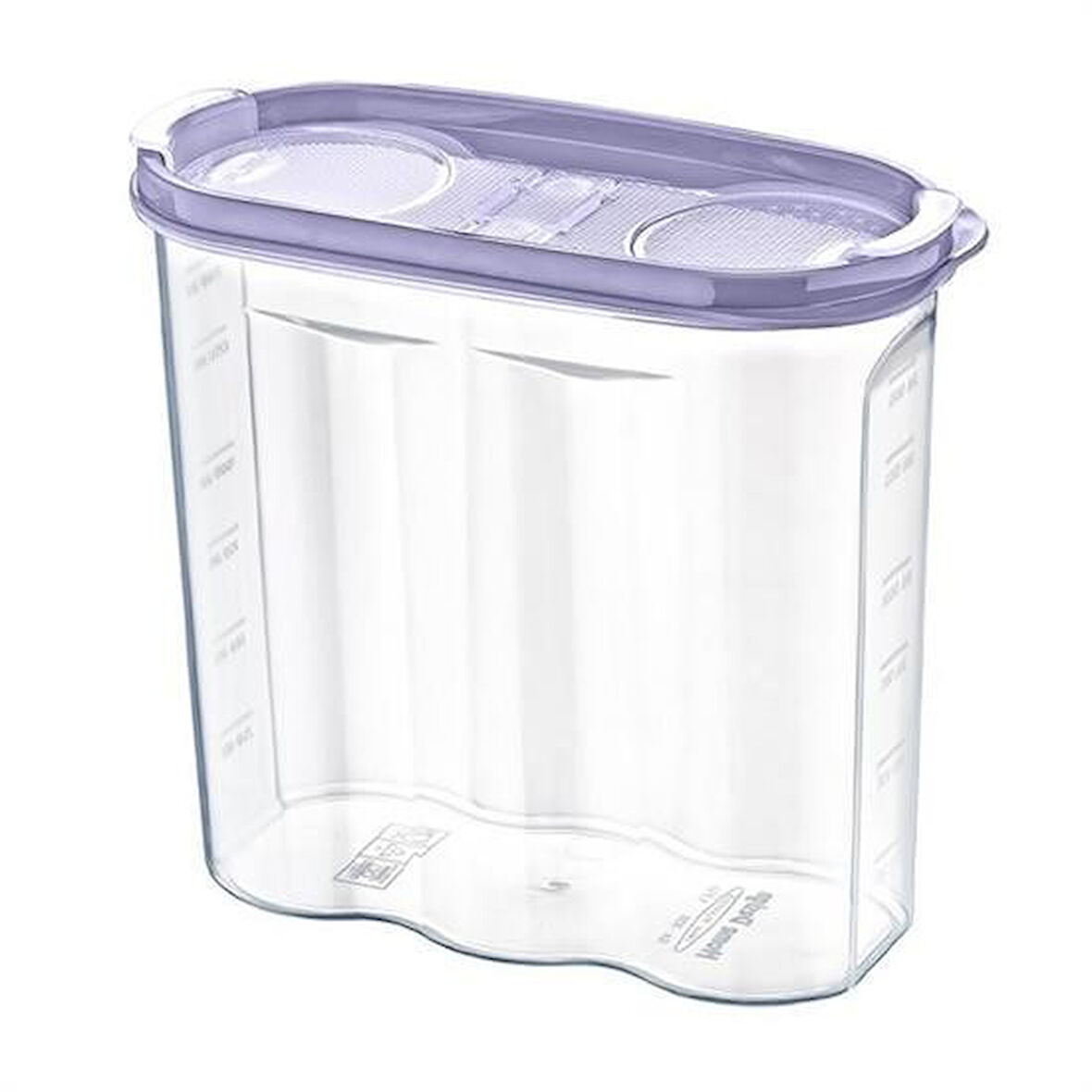 Bst® 2 Kapaklı Ölçekli Erzak Kuru Gıda Saklama Kutusu Kabı - 1,7 Litre - SA935