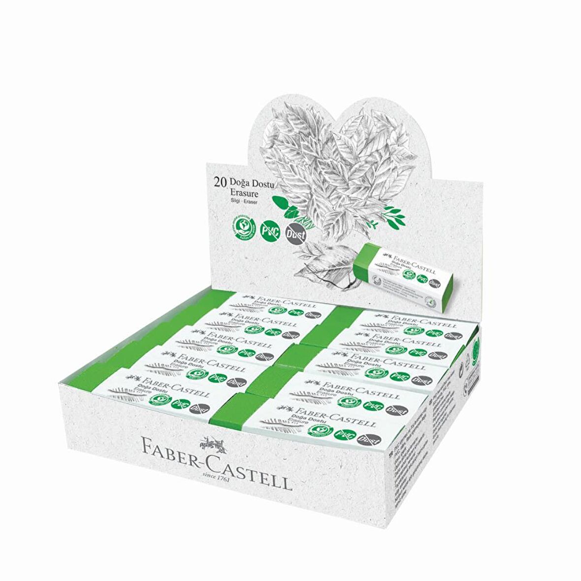 Faber-Castell Doğa Dostu Silgi Dustfree Pvcfree 20'Lİ