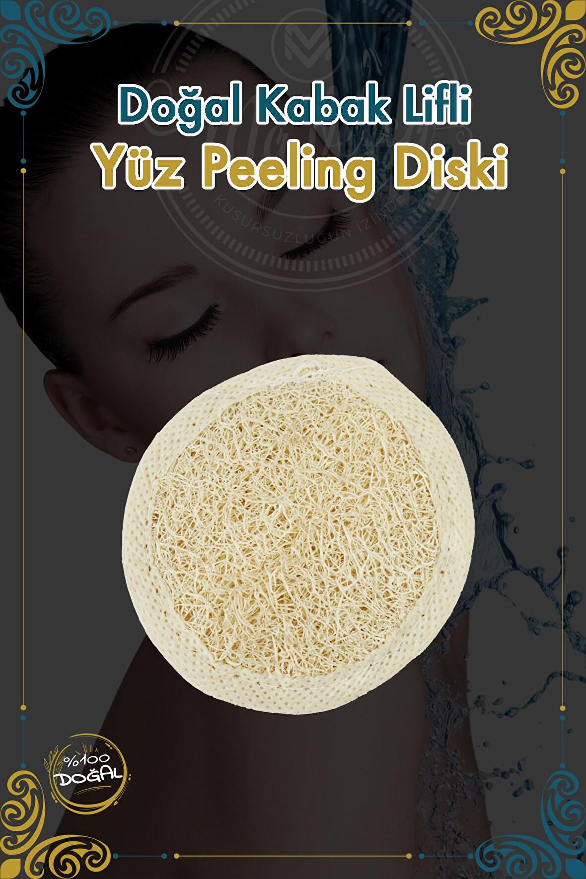 Ma'Vessa Doğal Kabak Lifli Lastikli Yüz Peeling Diski