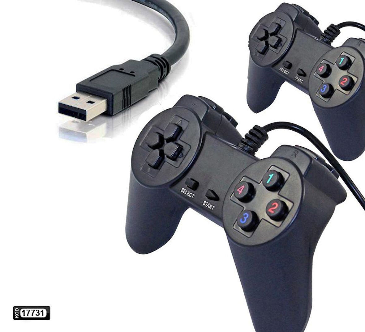 OYUN KOLU GAMEPAD KABLOLU PC 2 ADET NARITA USB-701D