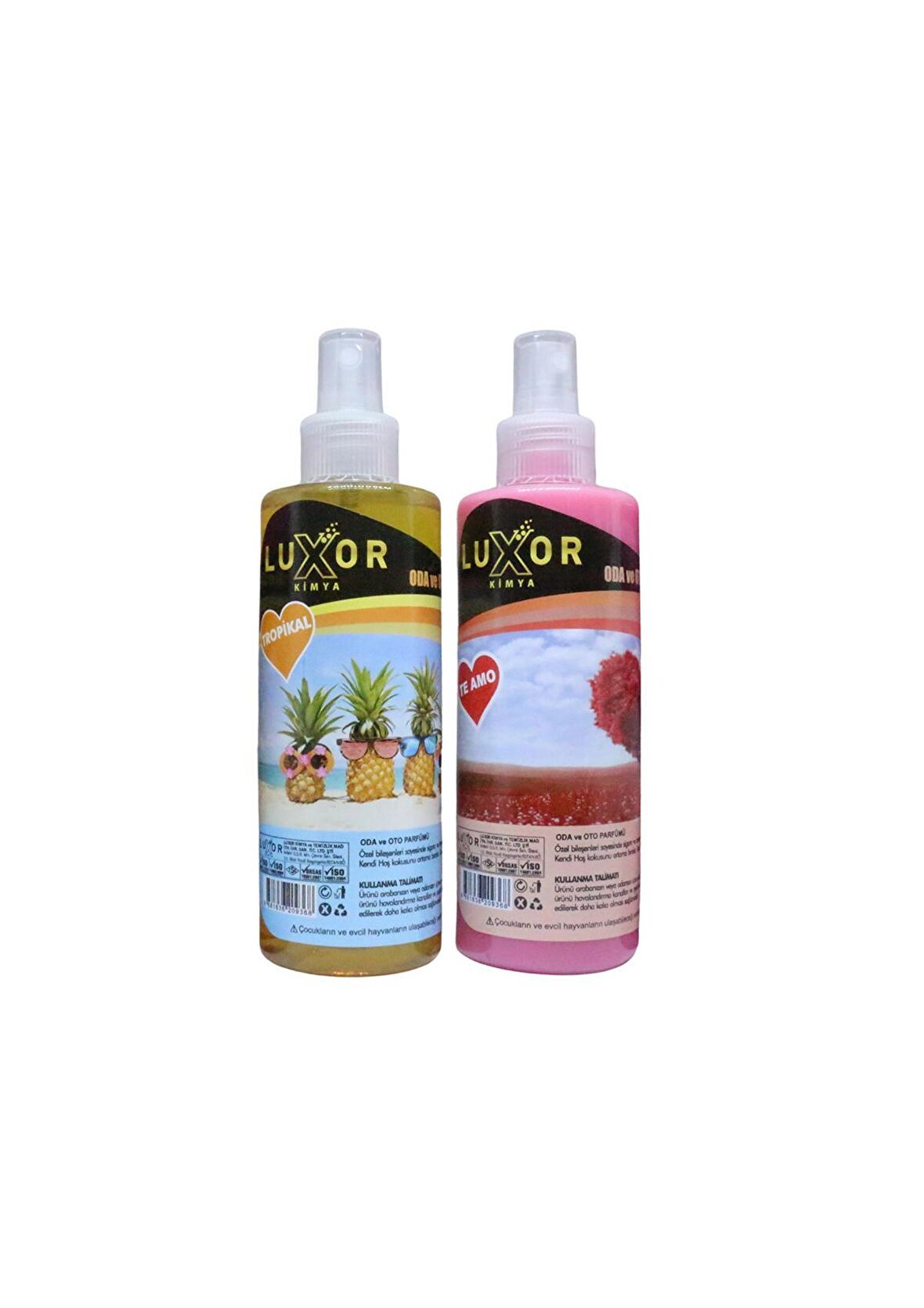 Luxor Kimya Tropikal ve Te amo Oto Kokusu 2x200 ML