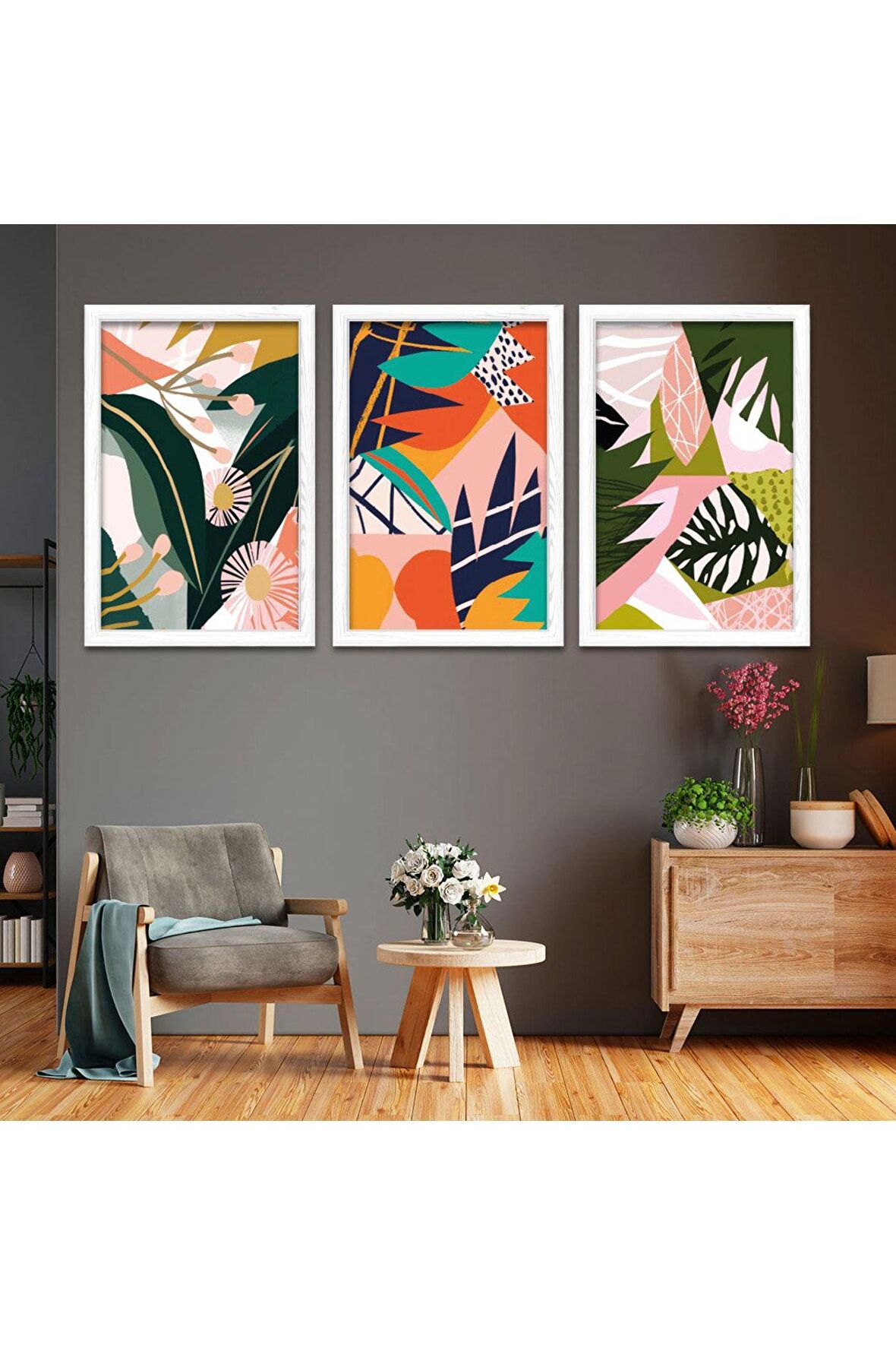 5 Parça Mdf Mavi Renk Osmanlı Tuğrası Ve Mdf Saat Kombin