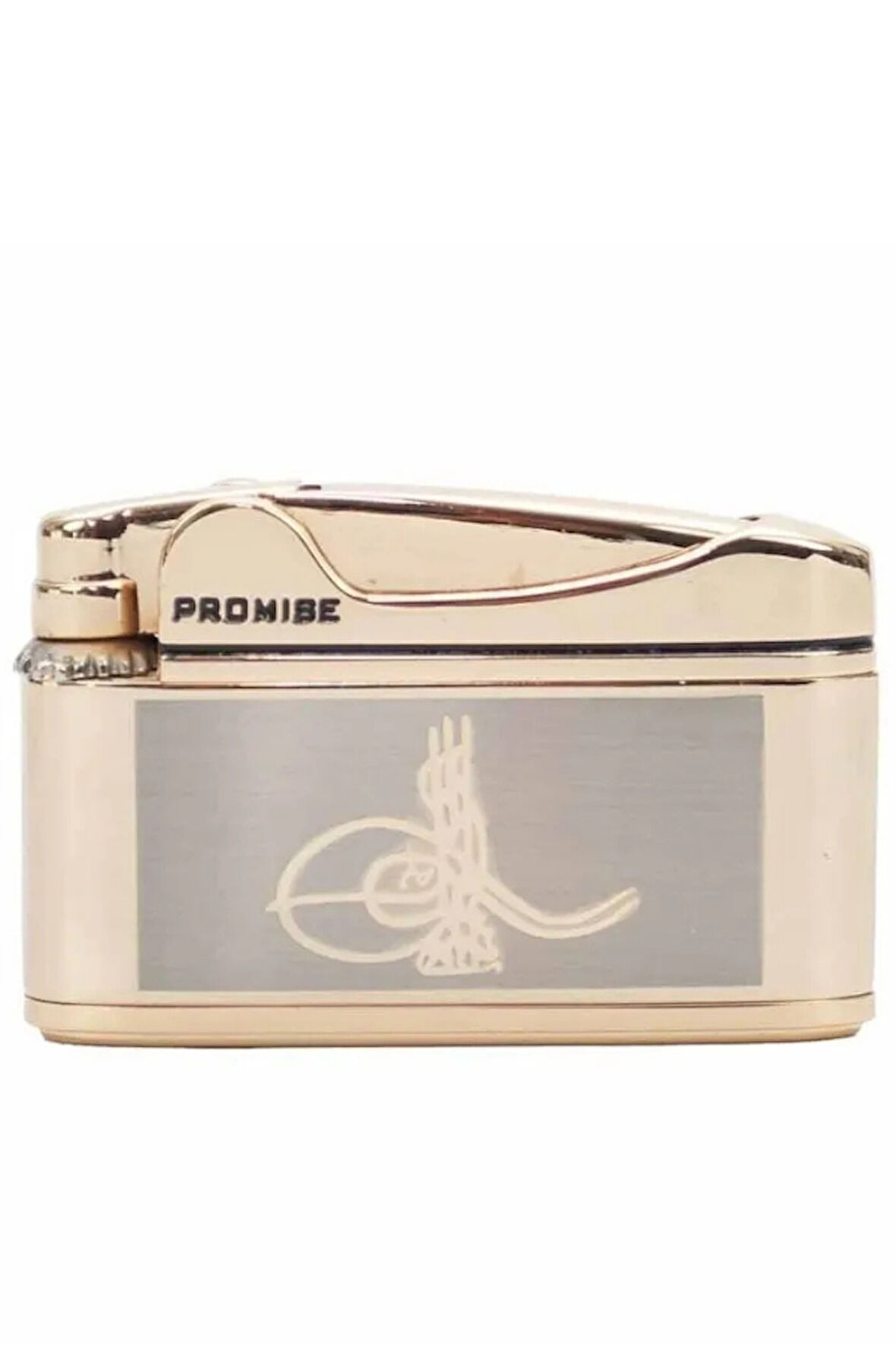 Promise Soft Flame Gold Tuğra Desenli Metal Çakmak