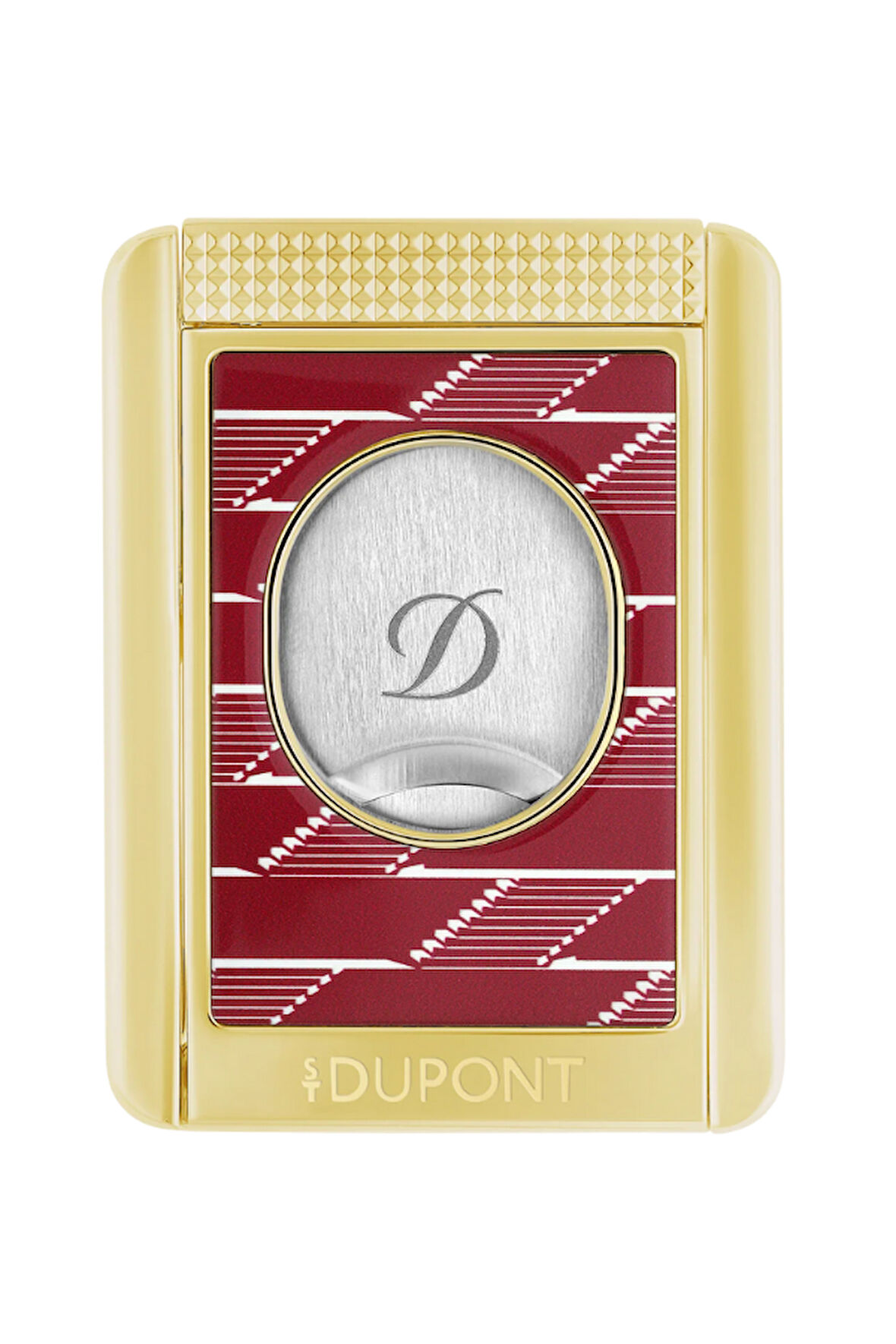 S.T. Dupont Monogram Kırmızı Puro Makası Kesici & Puro Standı 3478